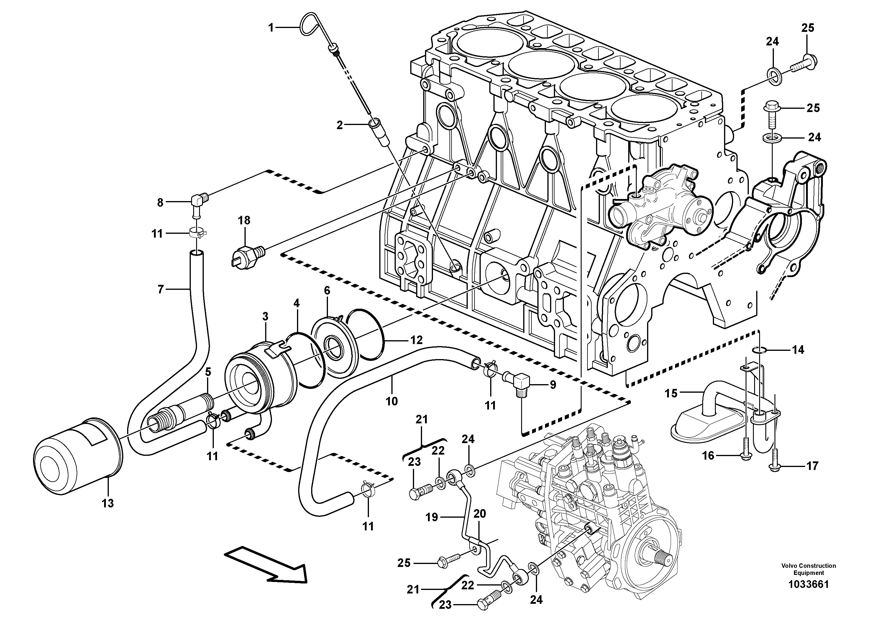 Схема запчастей Volvo ECR88 - 36230 Система масляной смазки ECR88 S/N 14011-