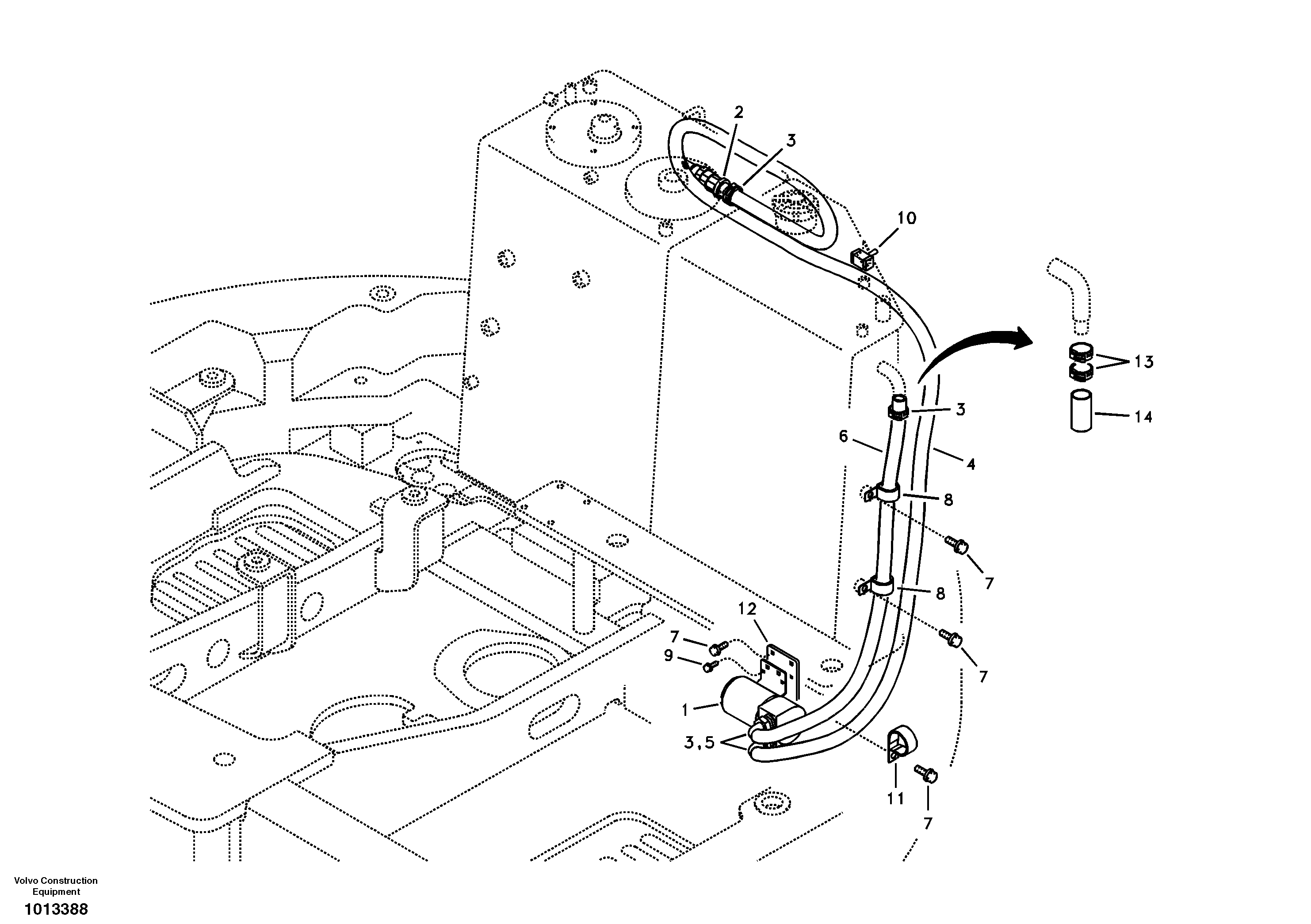 Схема запчастей Volvo ECR88 - 21027 Fuel filling pump ECR88 S/N 14011-