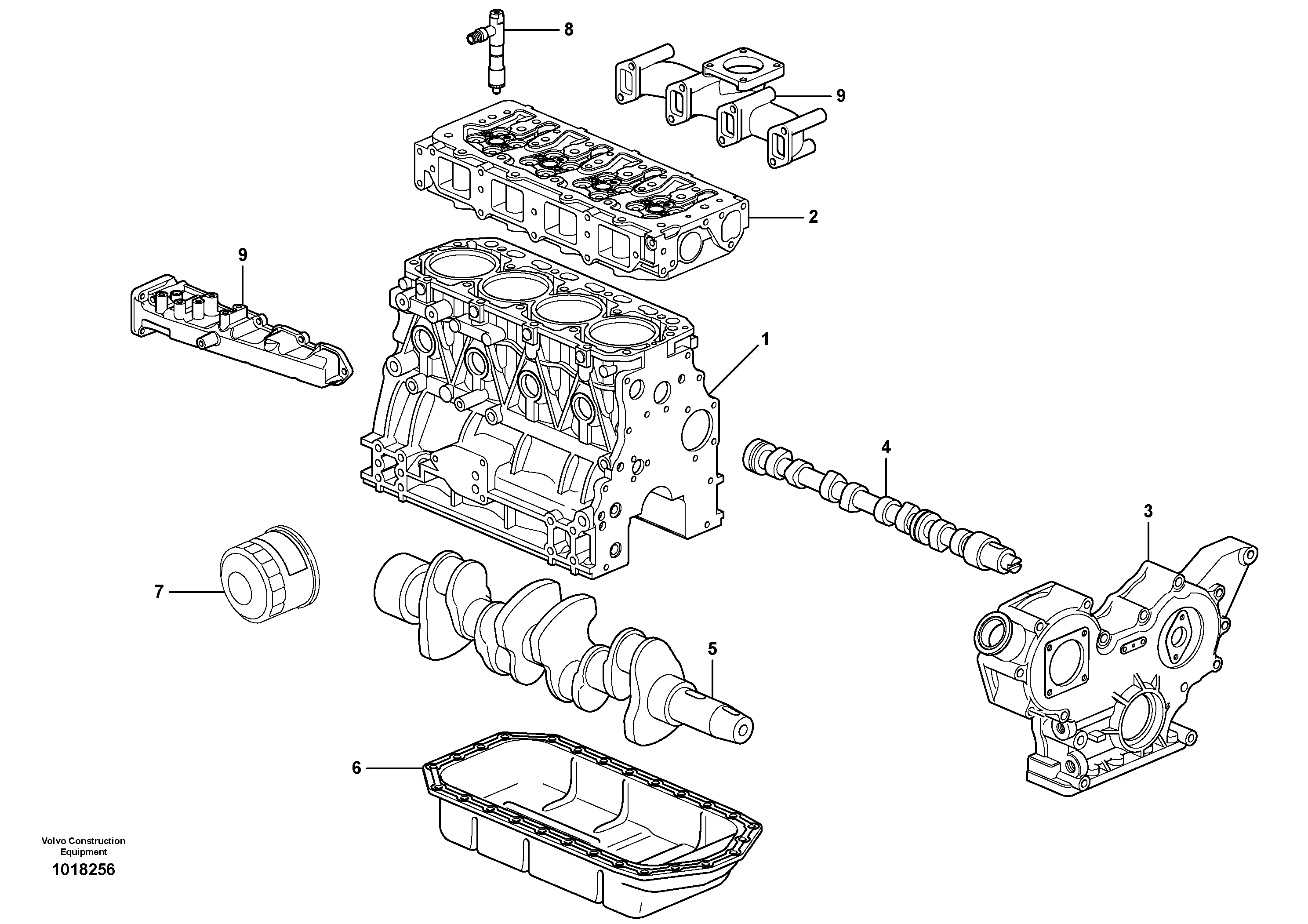 Схема запчастей Volvo EC35C - 21800 Двигатель в сборе EC35C