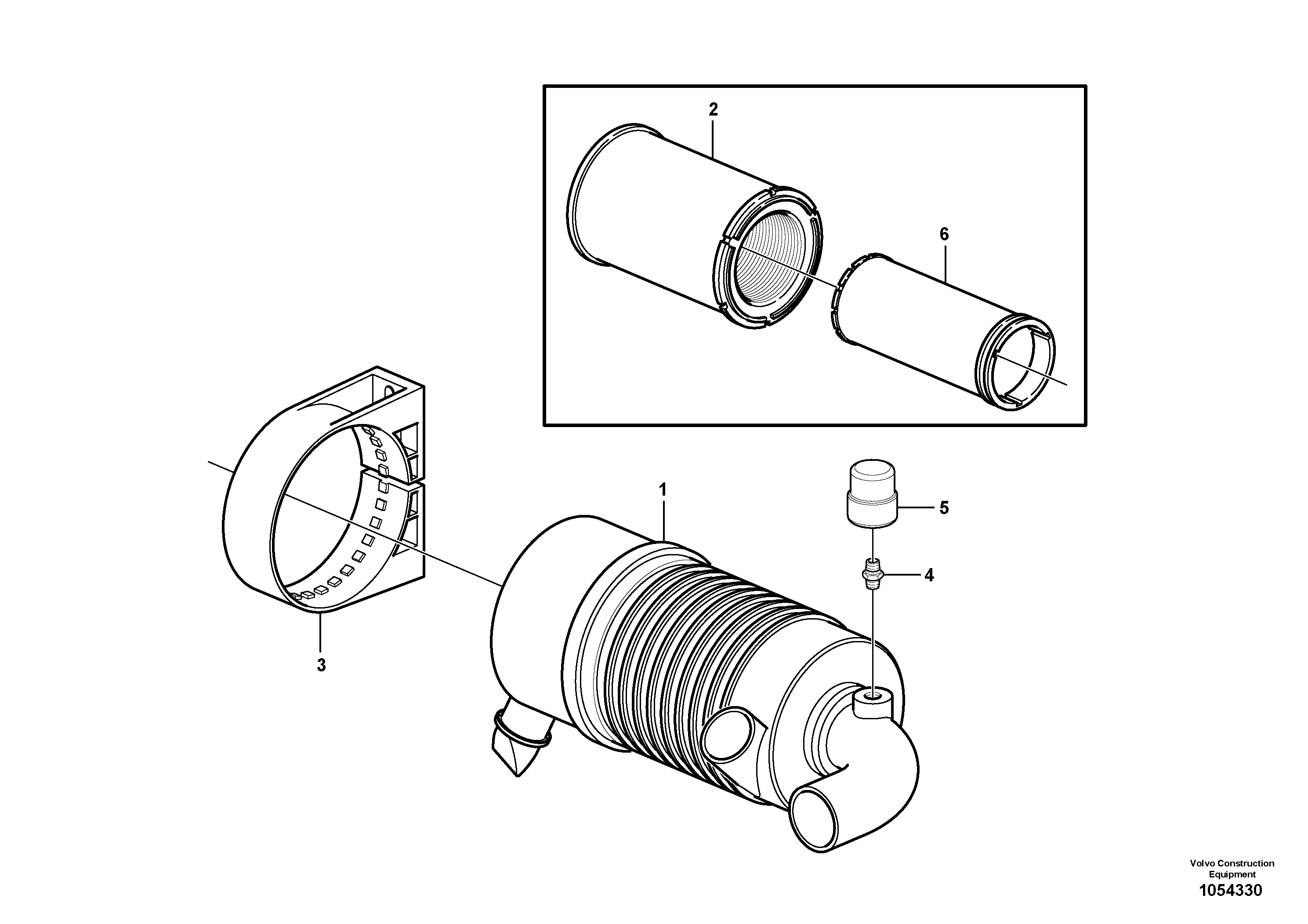 Схема запчастей Volvo EC35C - 86361 Фильтр воздушный EC35C