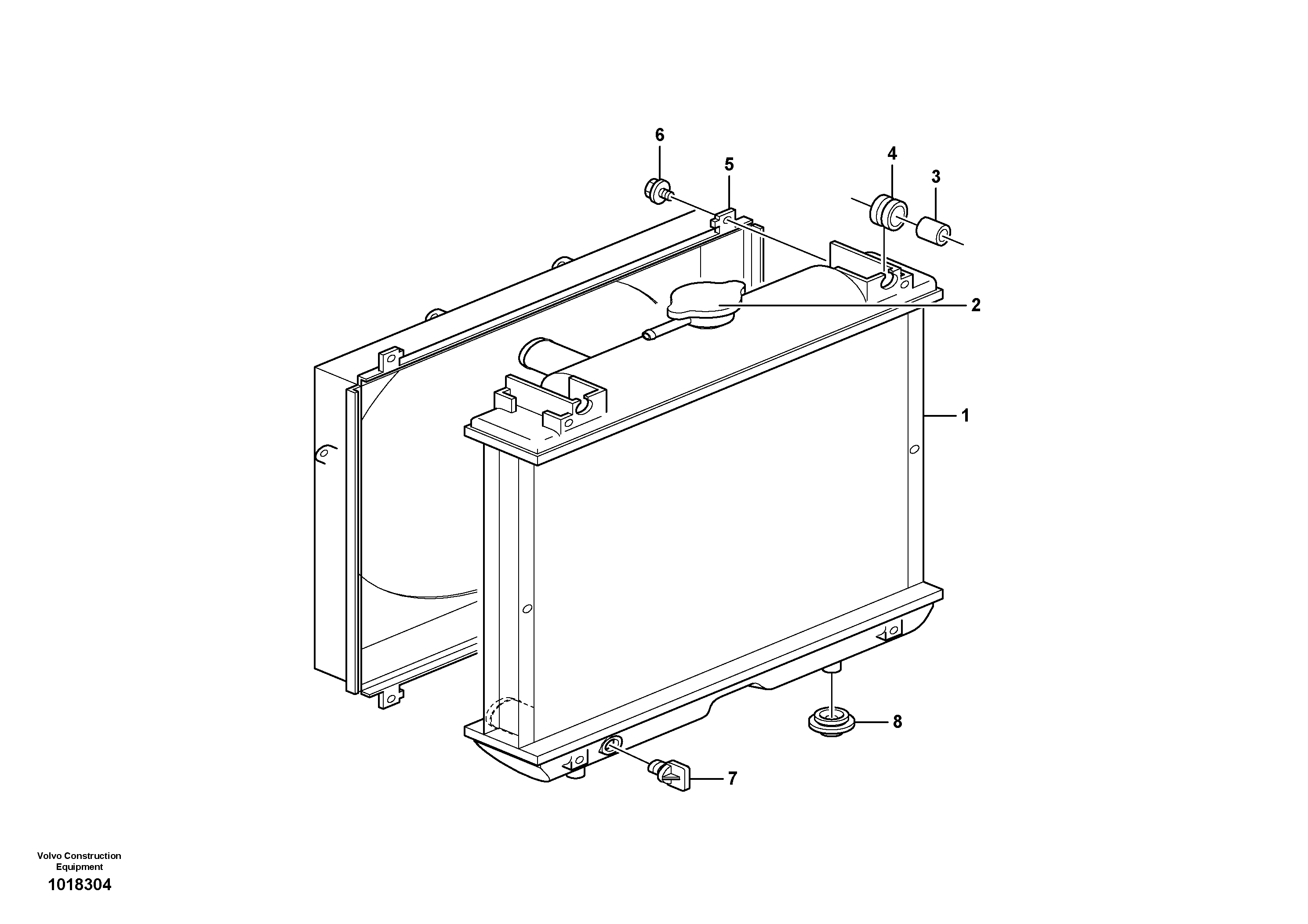 Схема запчастей Volvo EC35C - 30741 Radiator ( water ) EC35C