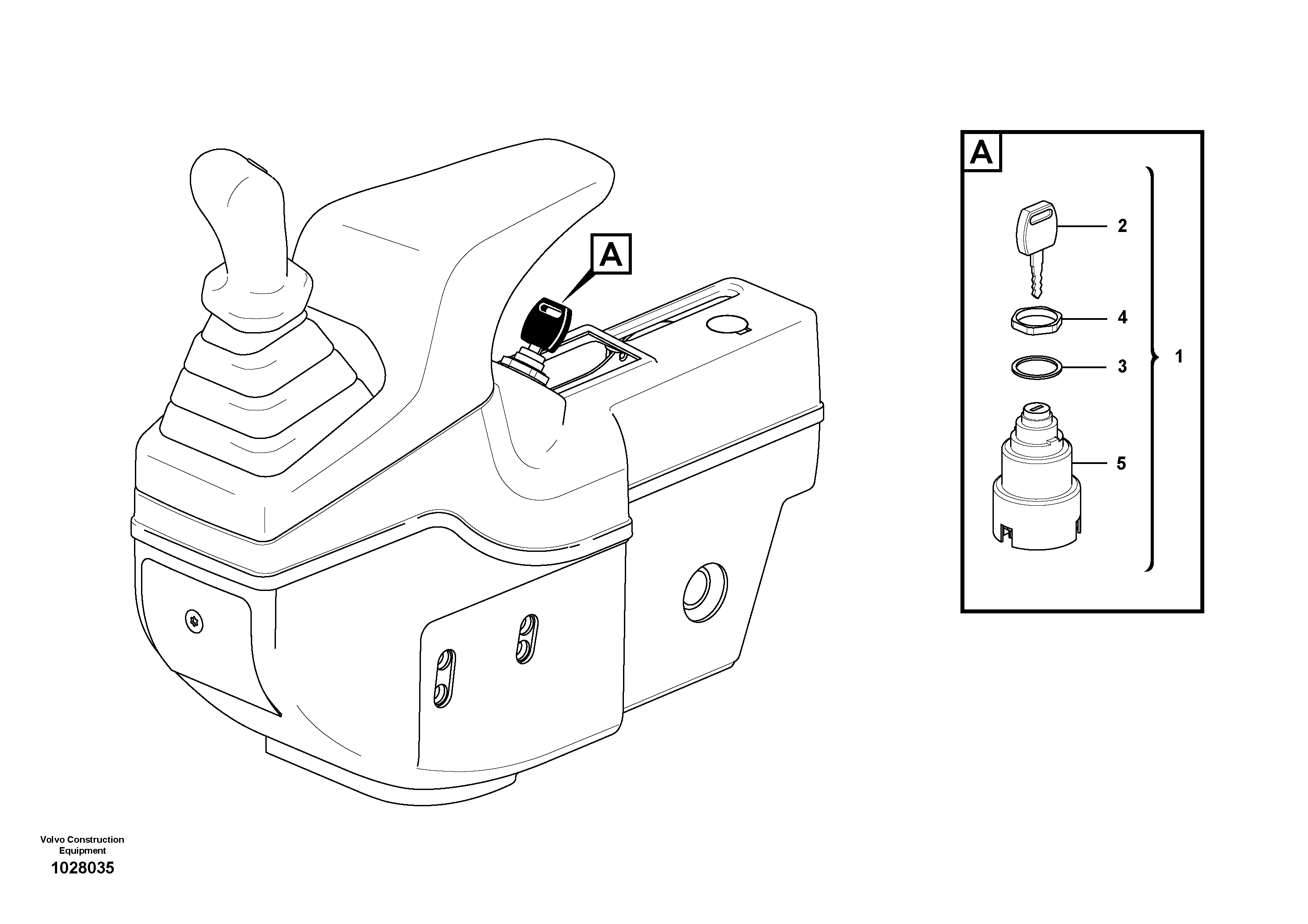 Схема запчастей Volvo EC35C - 46316 Starting and preheating switch EC35C