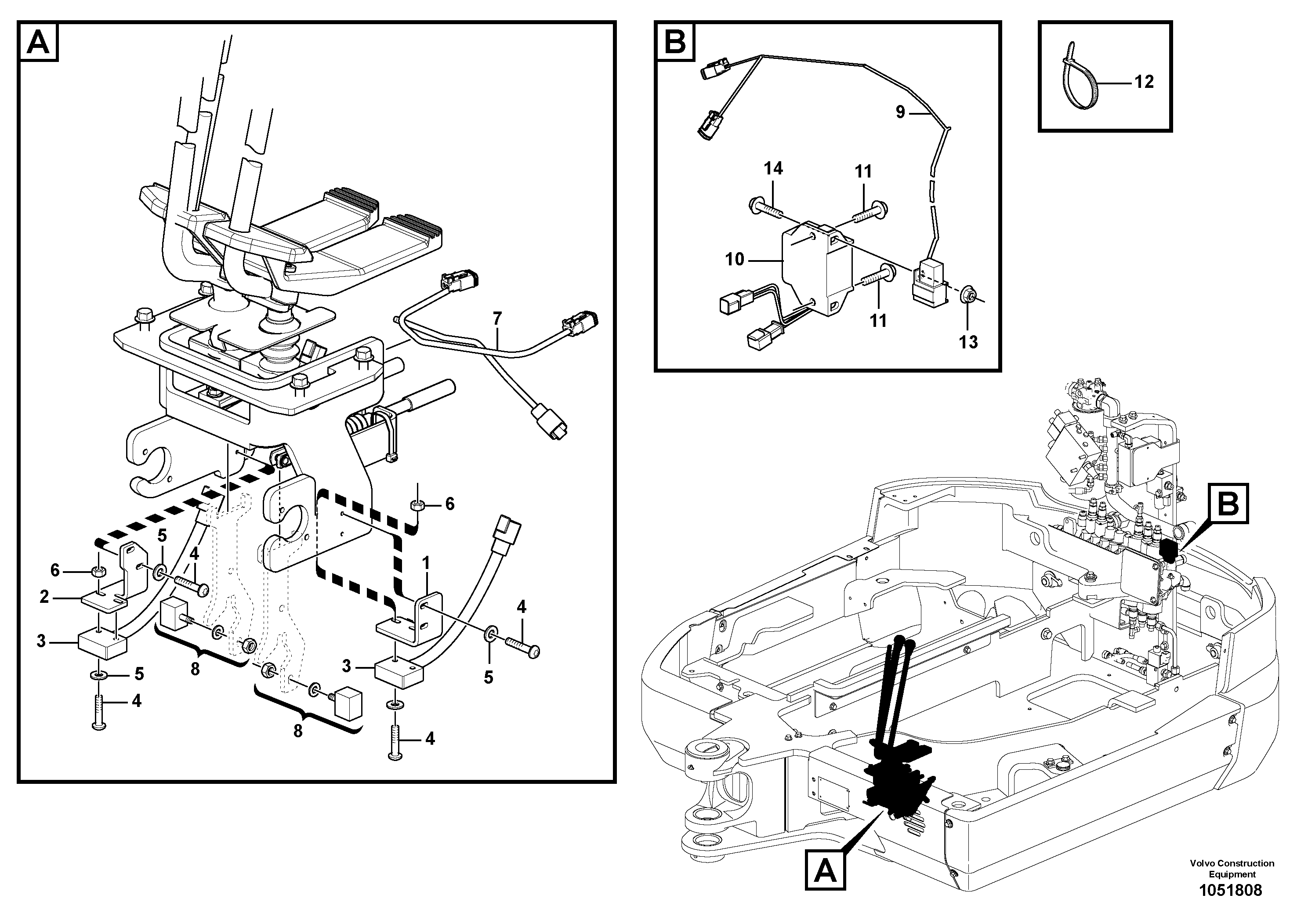 Схема запчастей Volvo EC35C - 61134 Travel alarm, acoustic EC35C