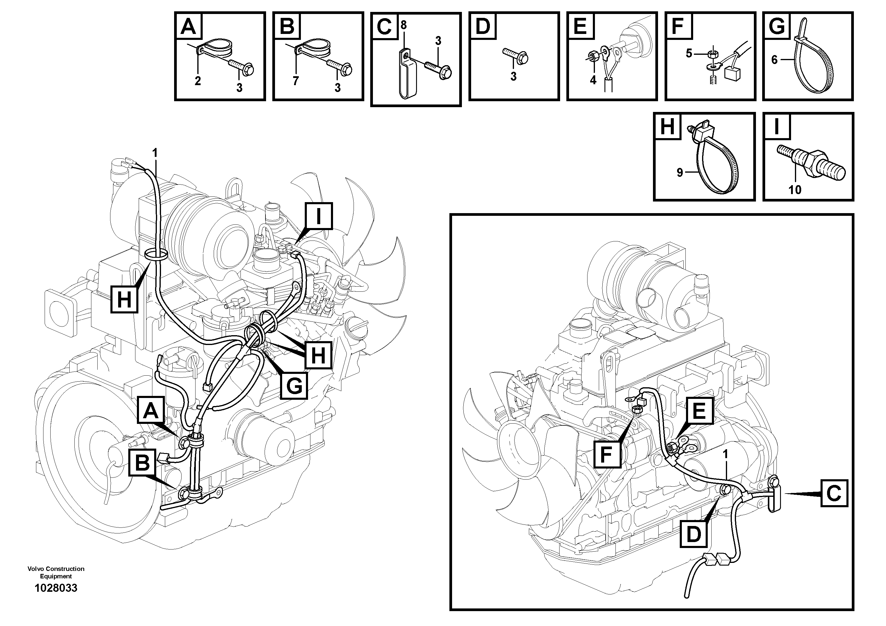 Схема запчастей Volvo EC35C - 89730 Cable harness, engine EC35C