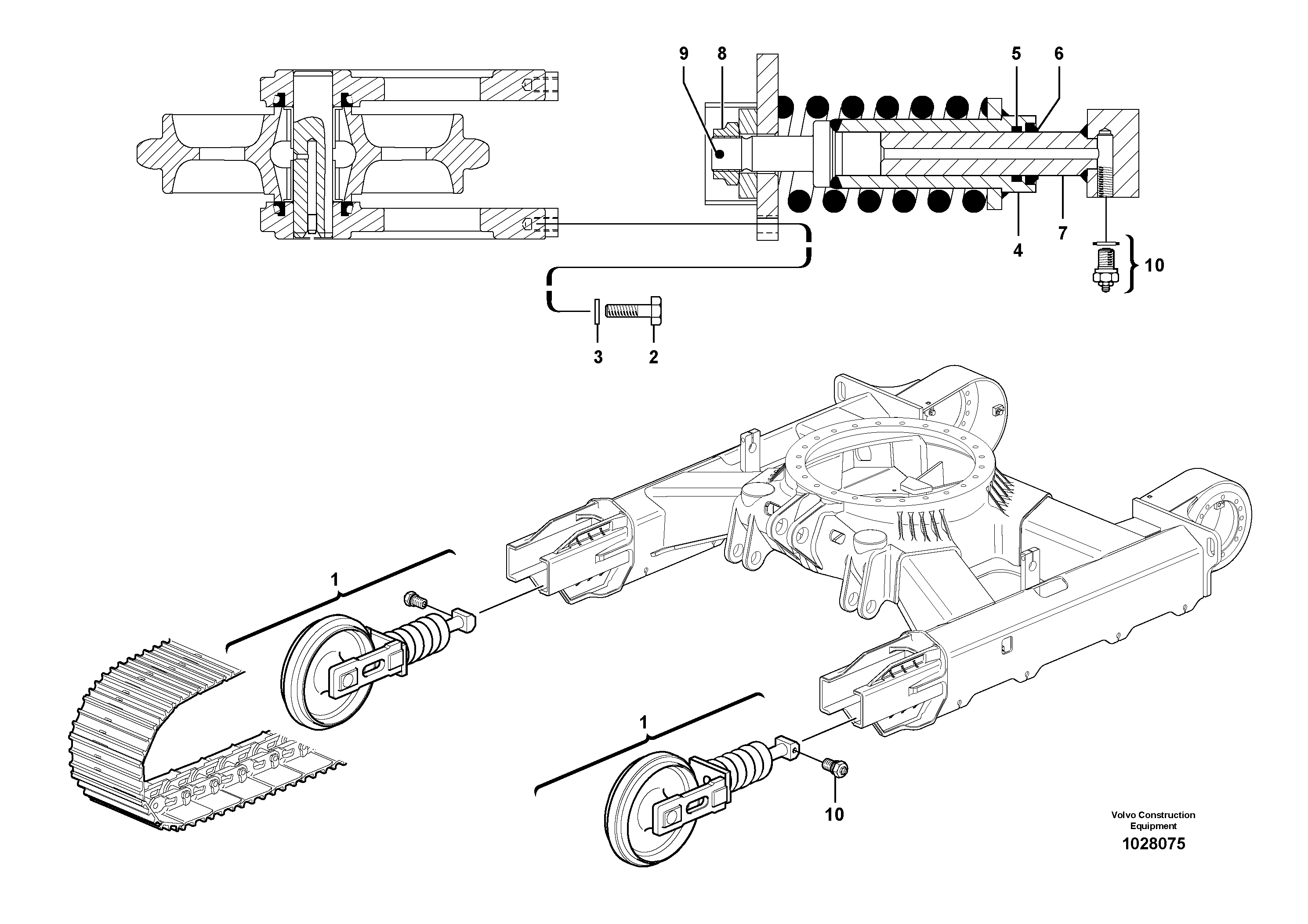 Схема запчастей Volvo EC35C - 26395 Track tensioning ( steel tracks ) EC35C