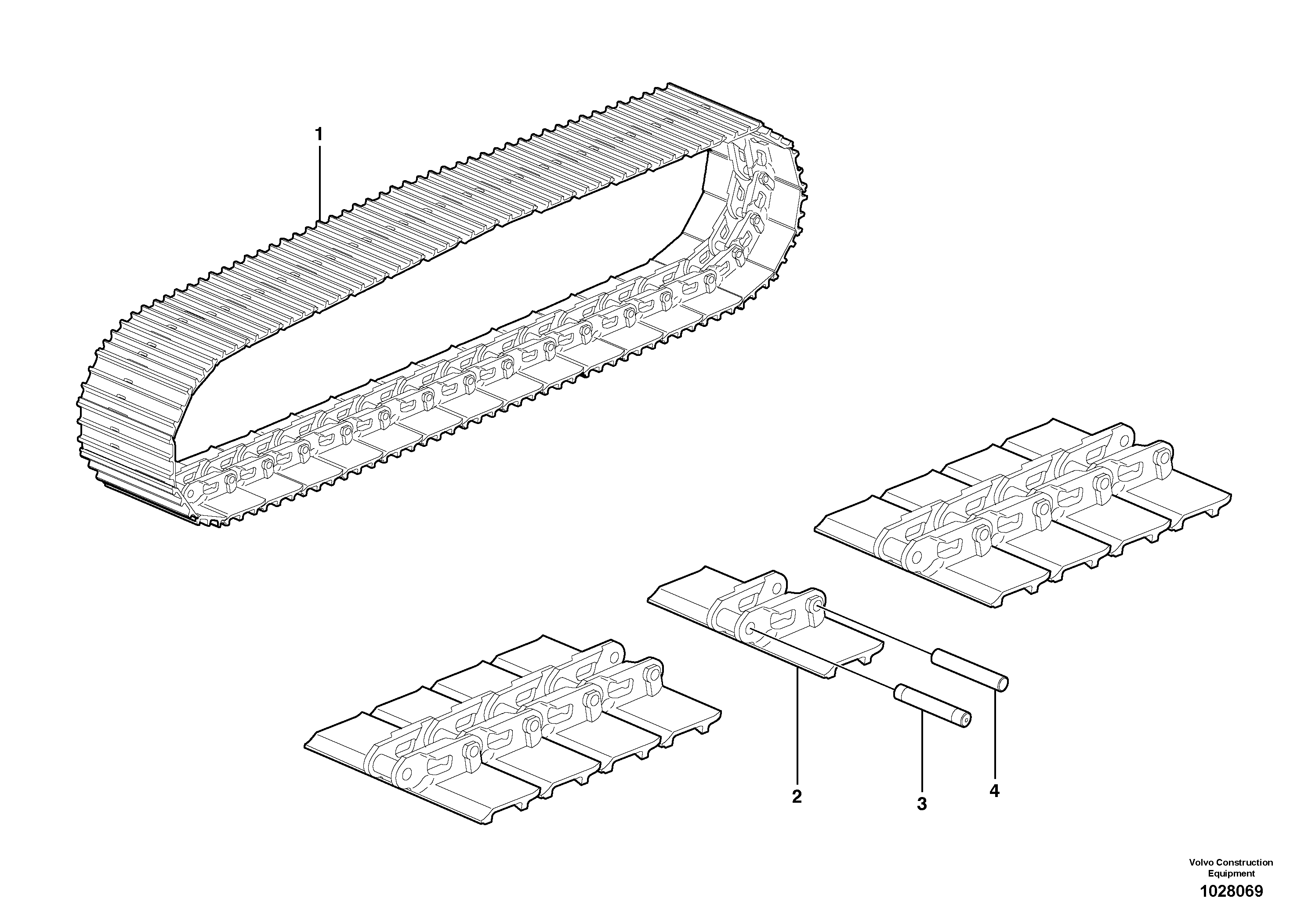 Схема запчастей Volvo EC35C - 26398 Steel tracks EC35C