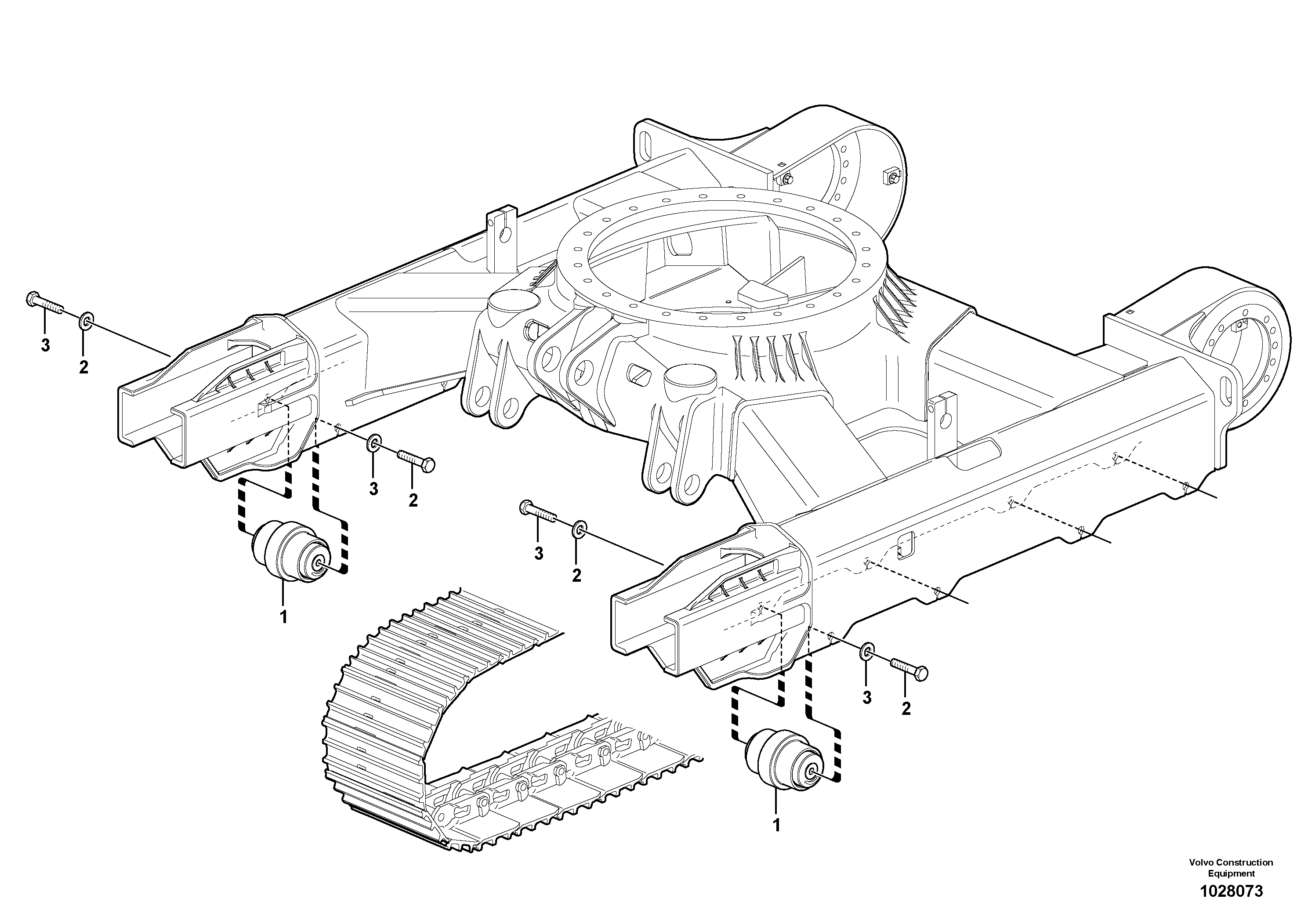Схема запчастей Volvo EC35C - 26400 Lower roller ( steel tracks ) EC35C