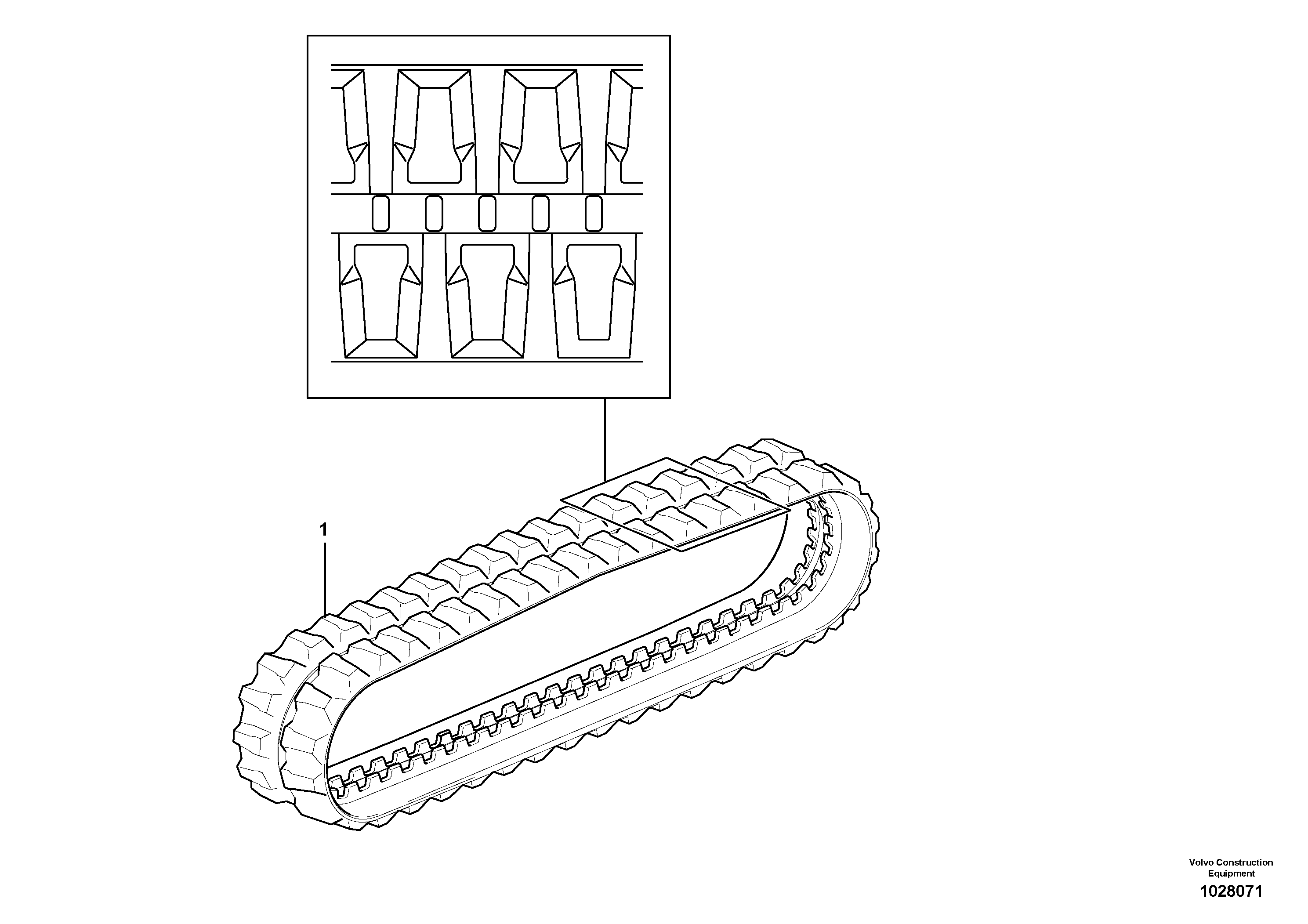 Схема запчастей Volvo EC35C - 4149 Гусеничные цепи (гусеницы) резиновые EC35C
