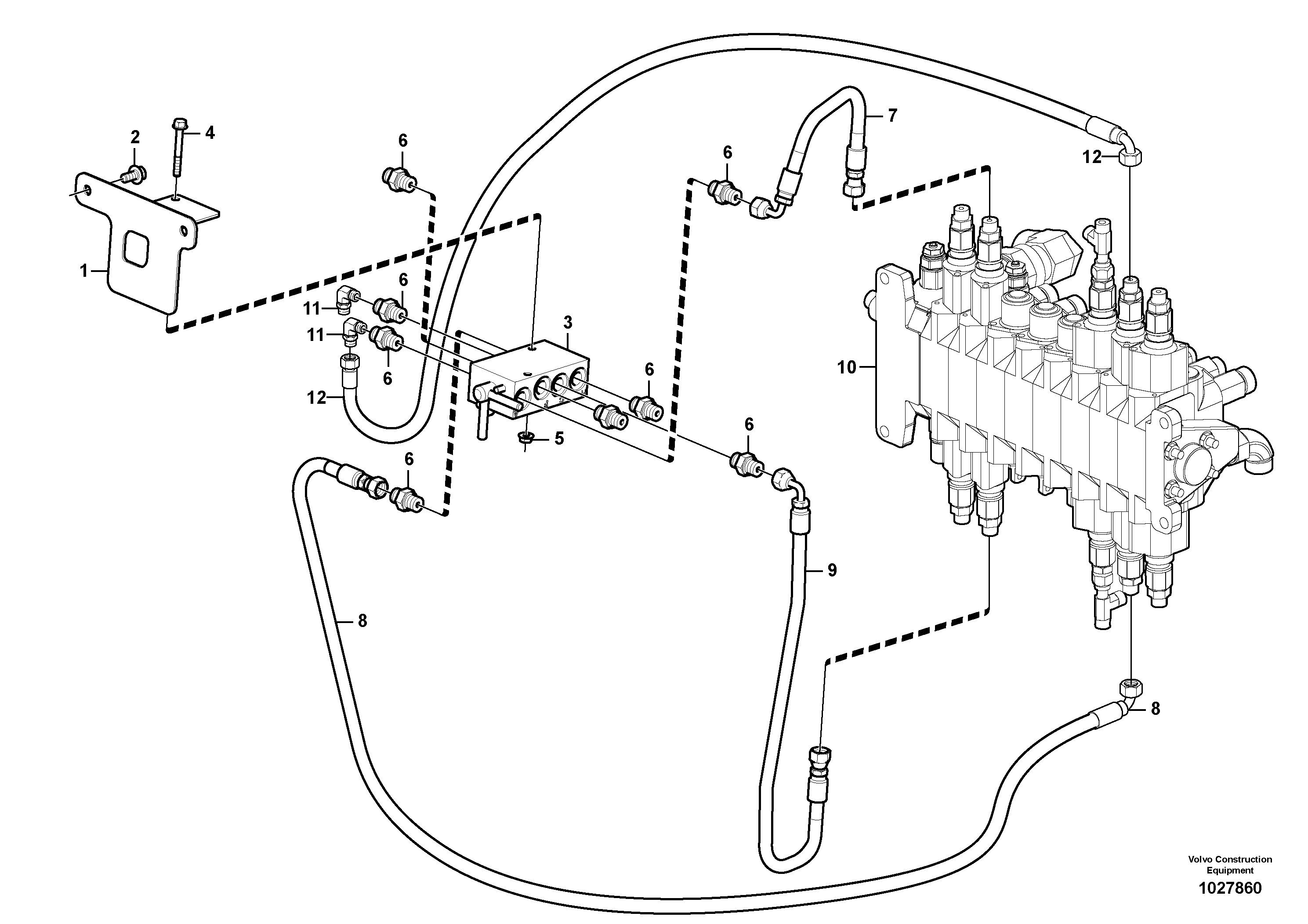 Схема запчастей Volvo EC35C - 101486 Control selector switch installation EC35C