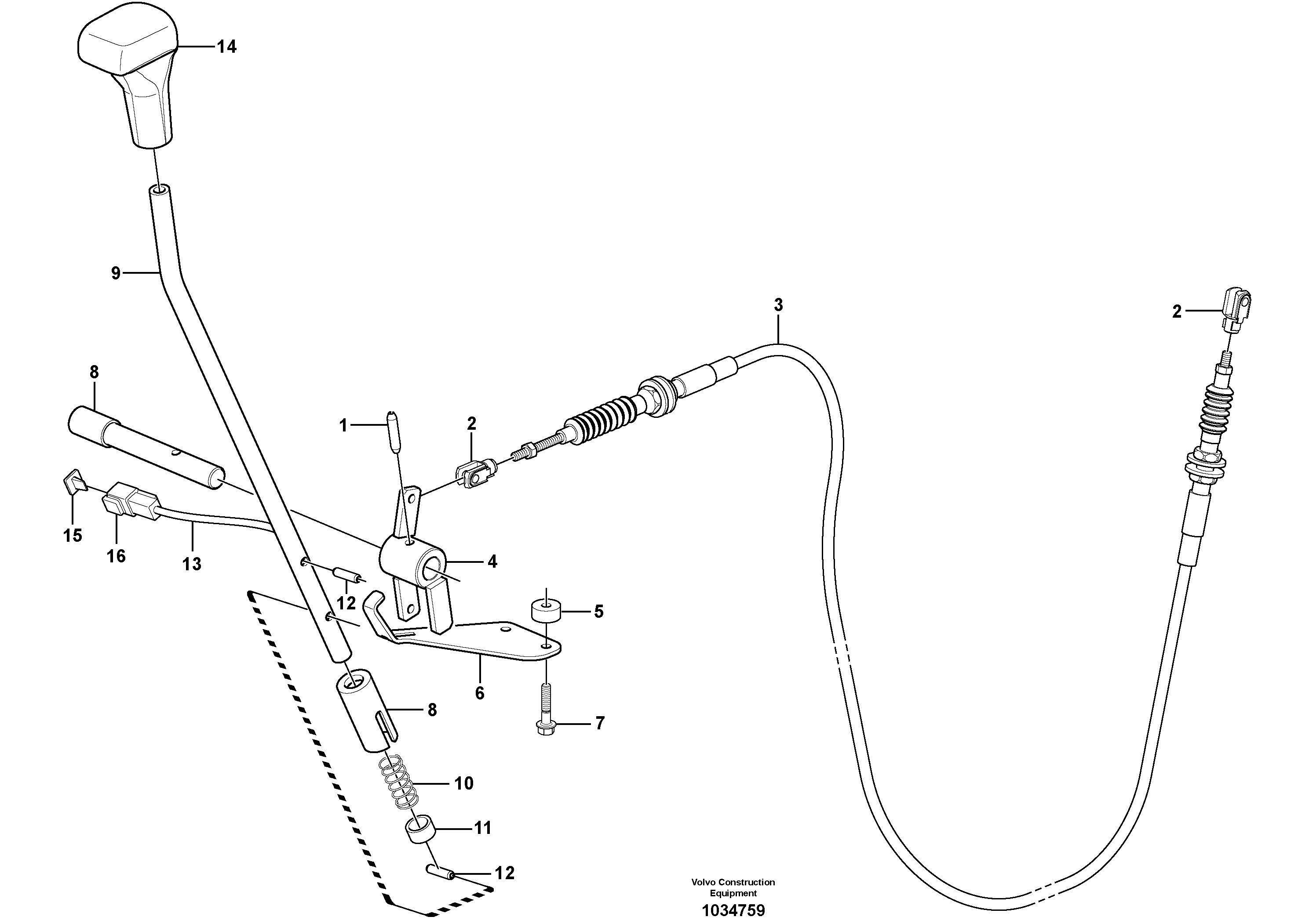 Схема запчастей Volvo EC35C - 102501 Control lever : dozer blade EC35C