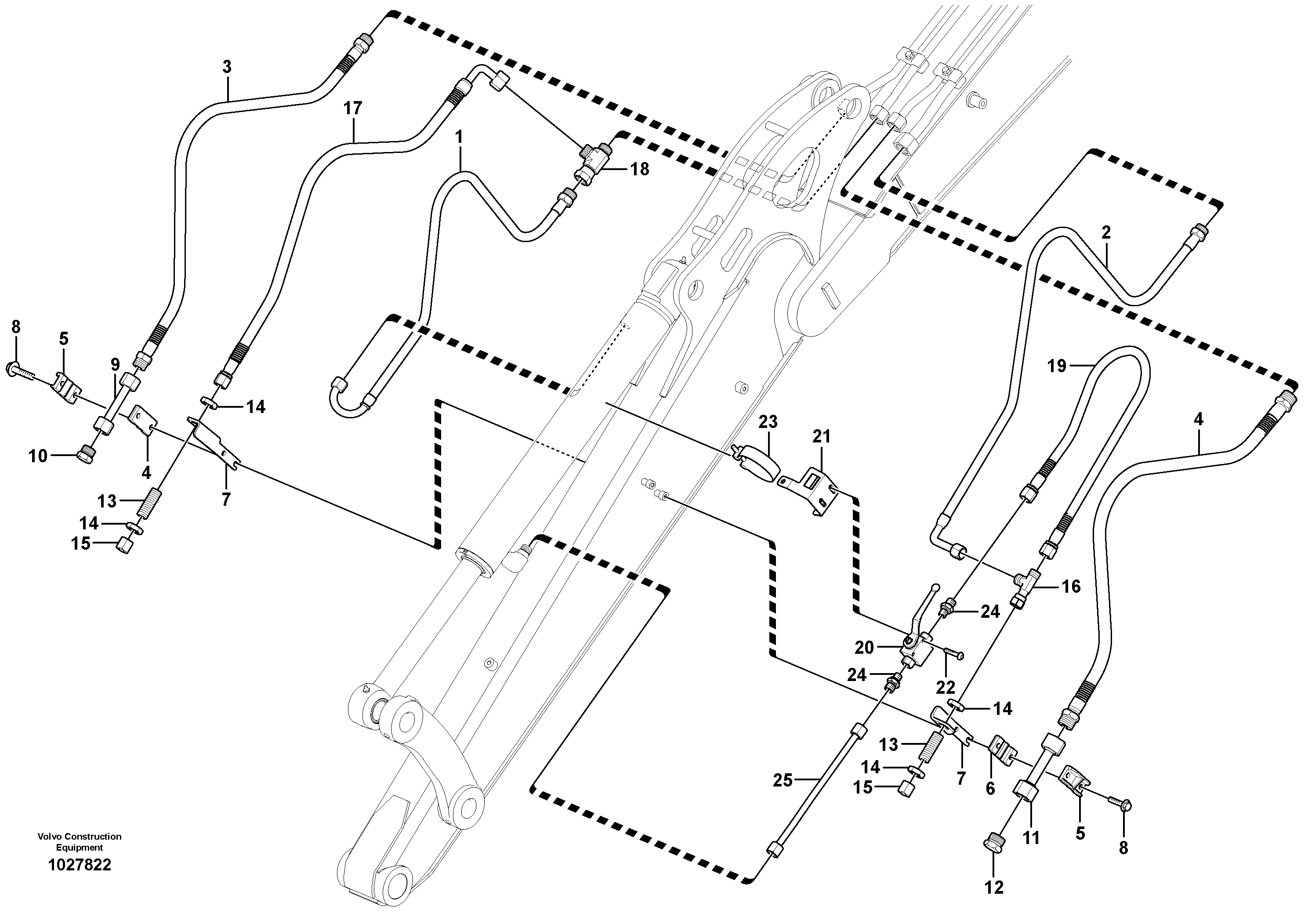 Схема запчастей Volvo EC35C - 102142 Working hydraulic, dipper arm EC35C