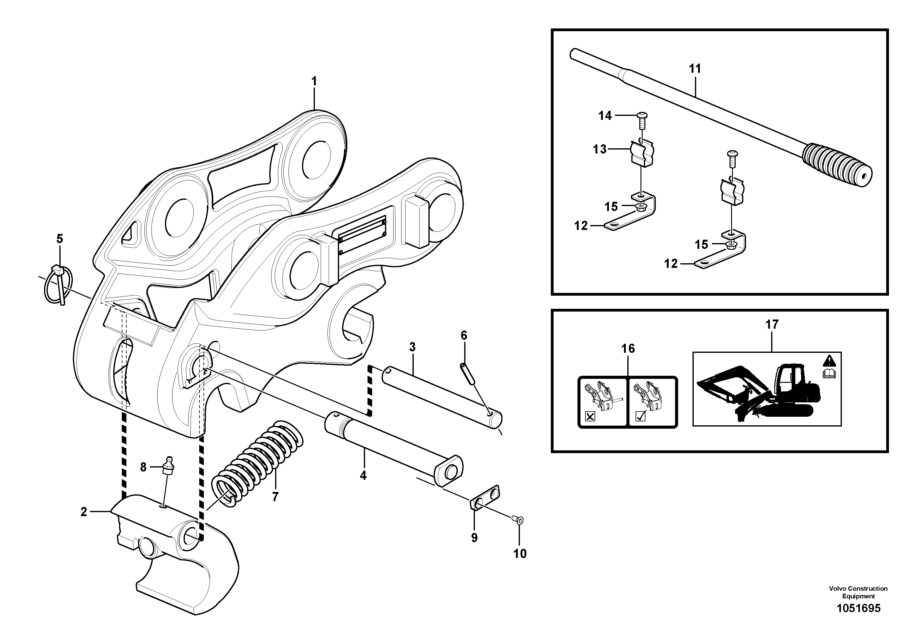 Схема запчастей Volvo EC35C - 21609 Quickfit, mechanical EC35C