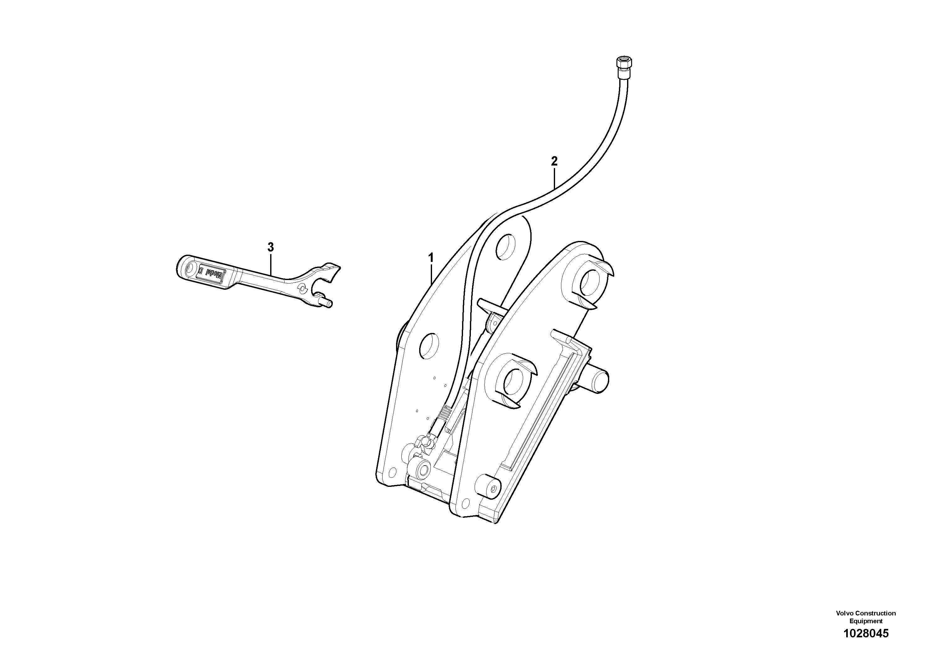 Схема запчастей Volvo EC35C - 28441 Tool holder / hydraulic control EC35C