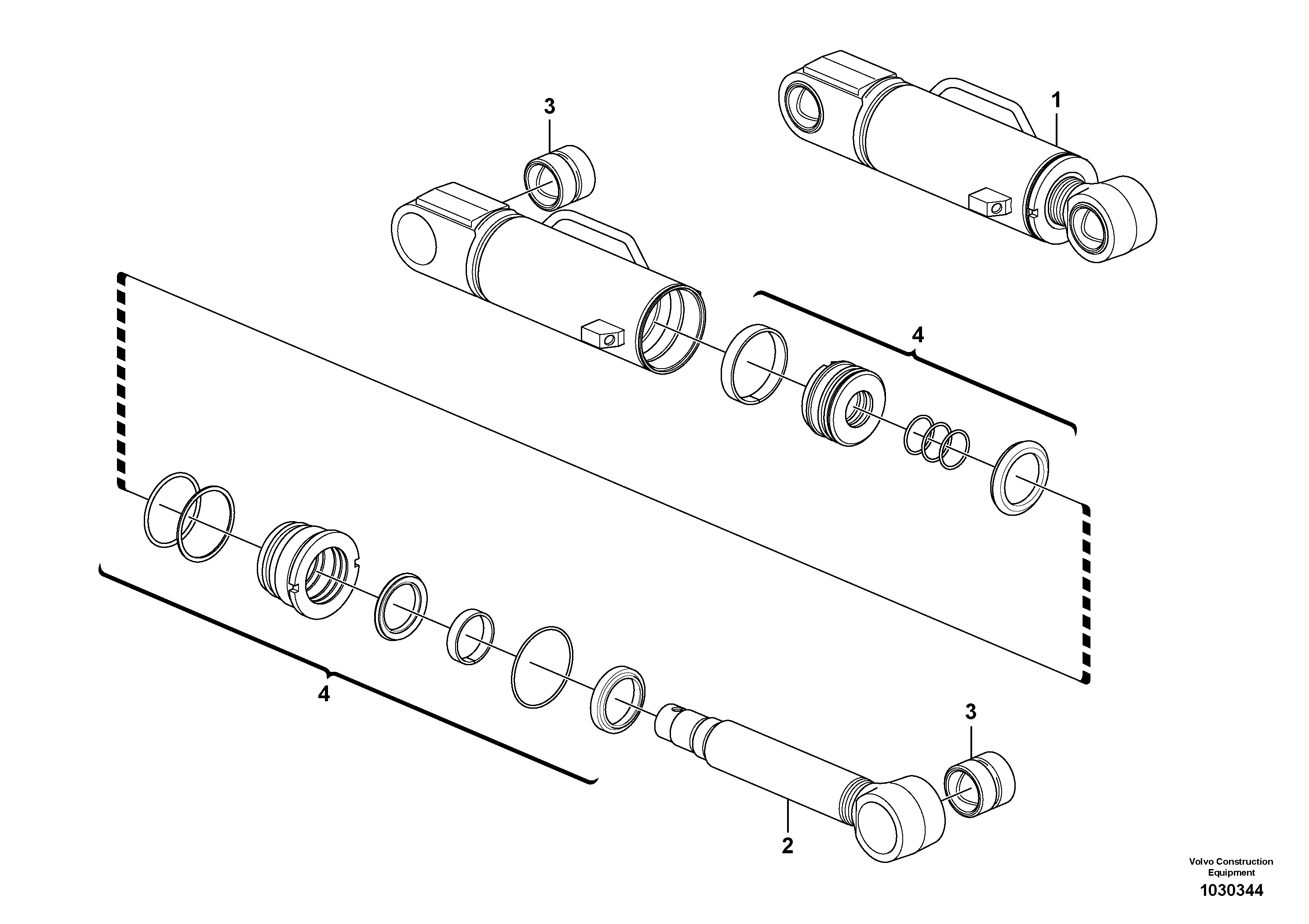 Схема запчастей Volvo EC35C - 26109 Гидроцилиндр отвала EC35C