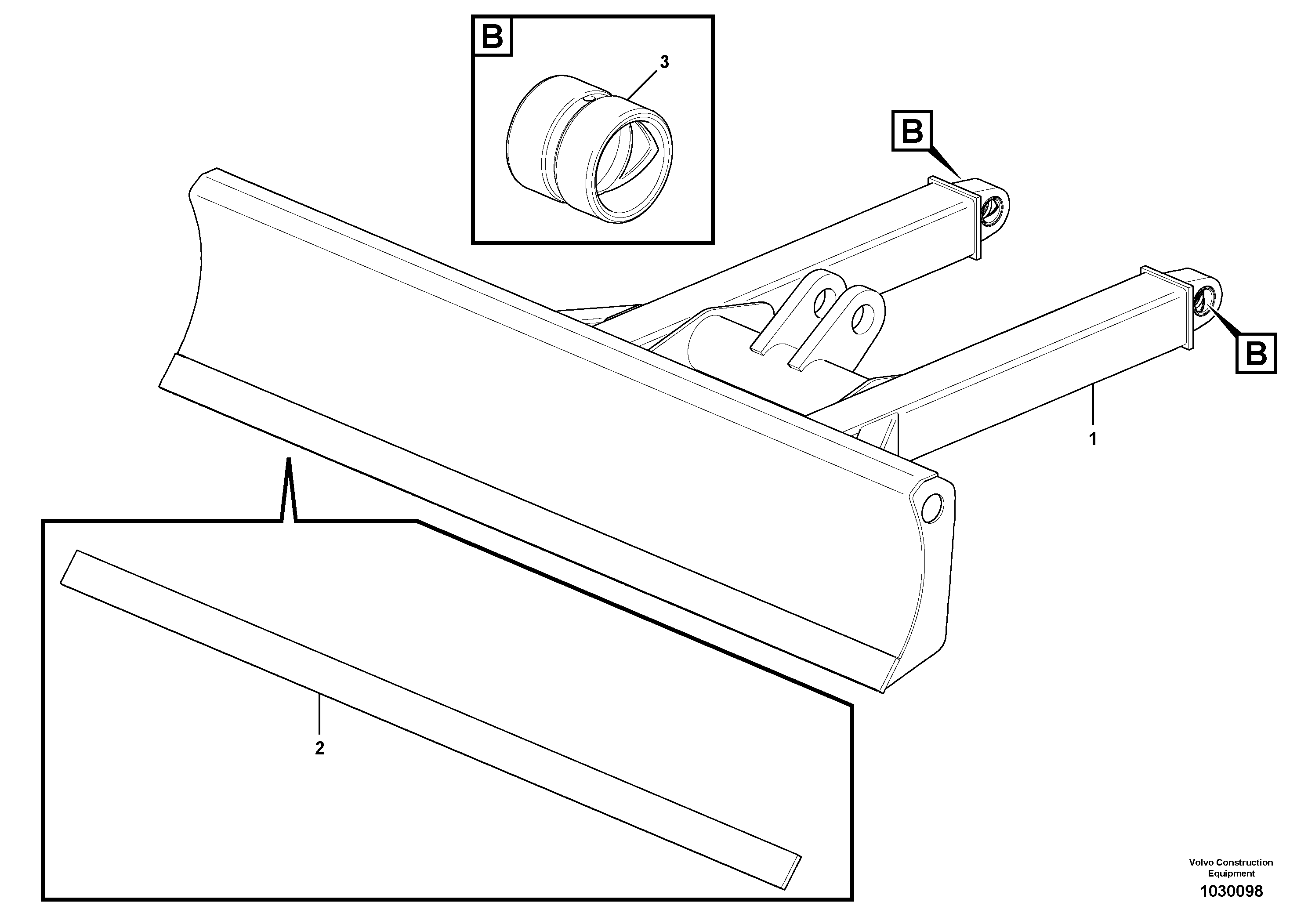 Схема запчастей Volvo EC35C - 50971 Лезвие отвала (аутригера) EC35C