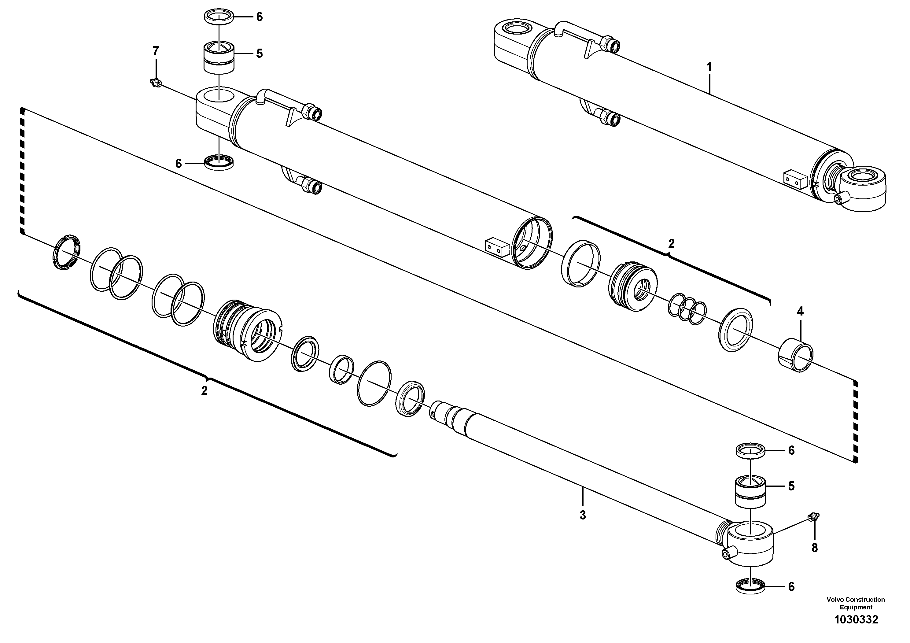 Схема запчастей Volvo EC35C - 26110 Гидроцилиндр стрелы EC35C