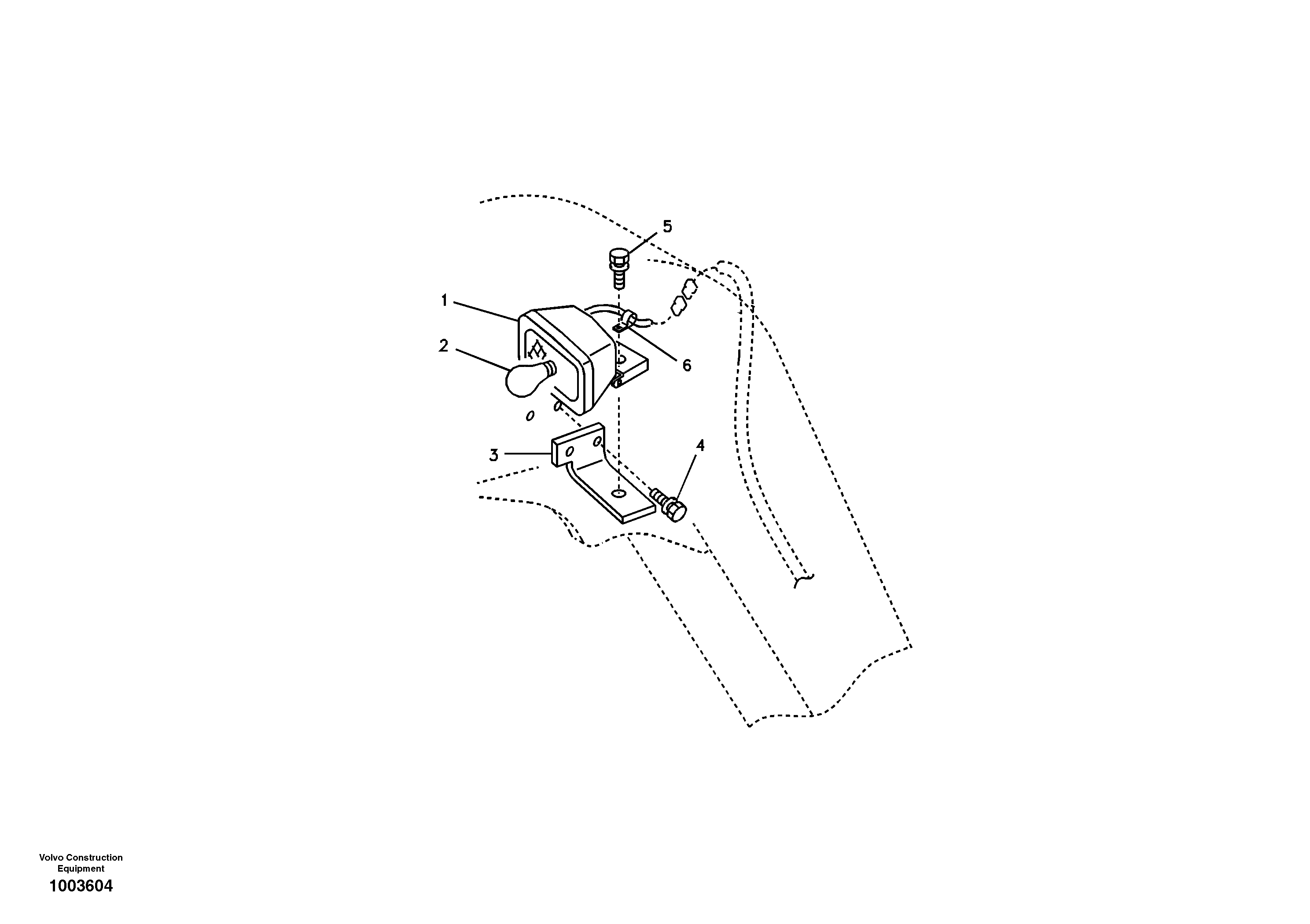 Схема запчастей Volvo EW55 SER NO 5630- - 44771 Working lamp on boom 