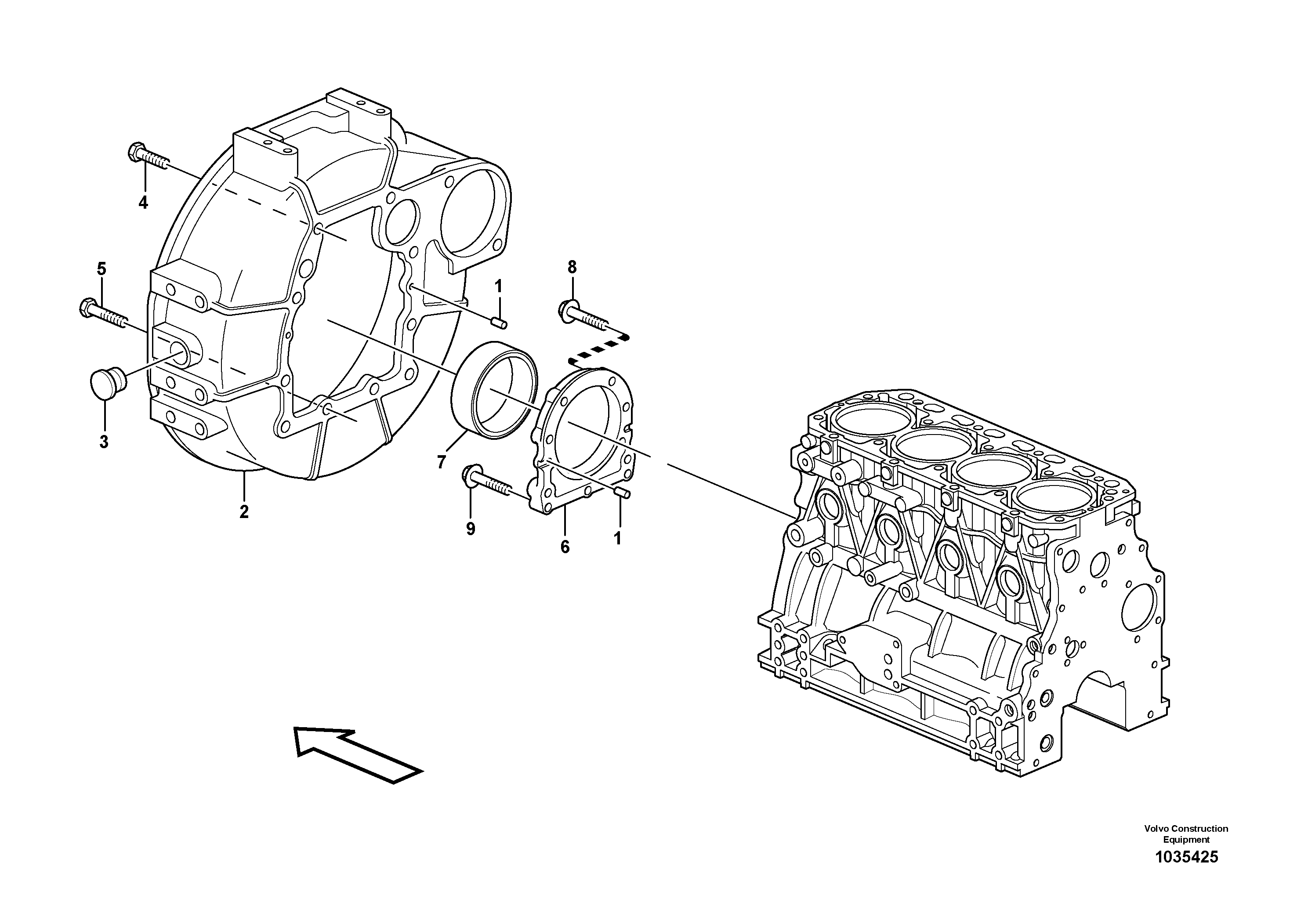 Схема запчастей Volvo EC27C - 17950 Блок цилиндров EC27C