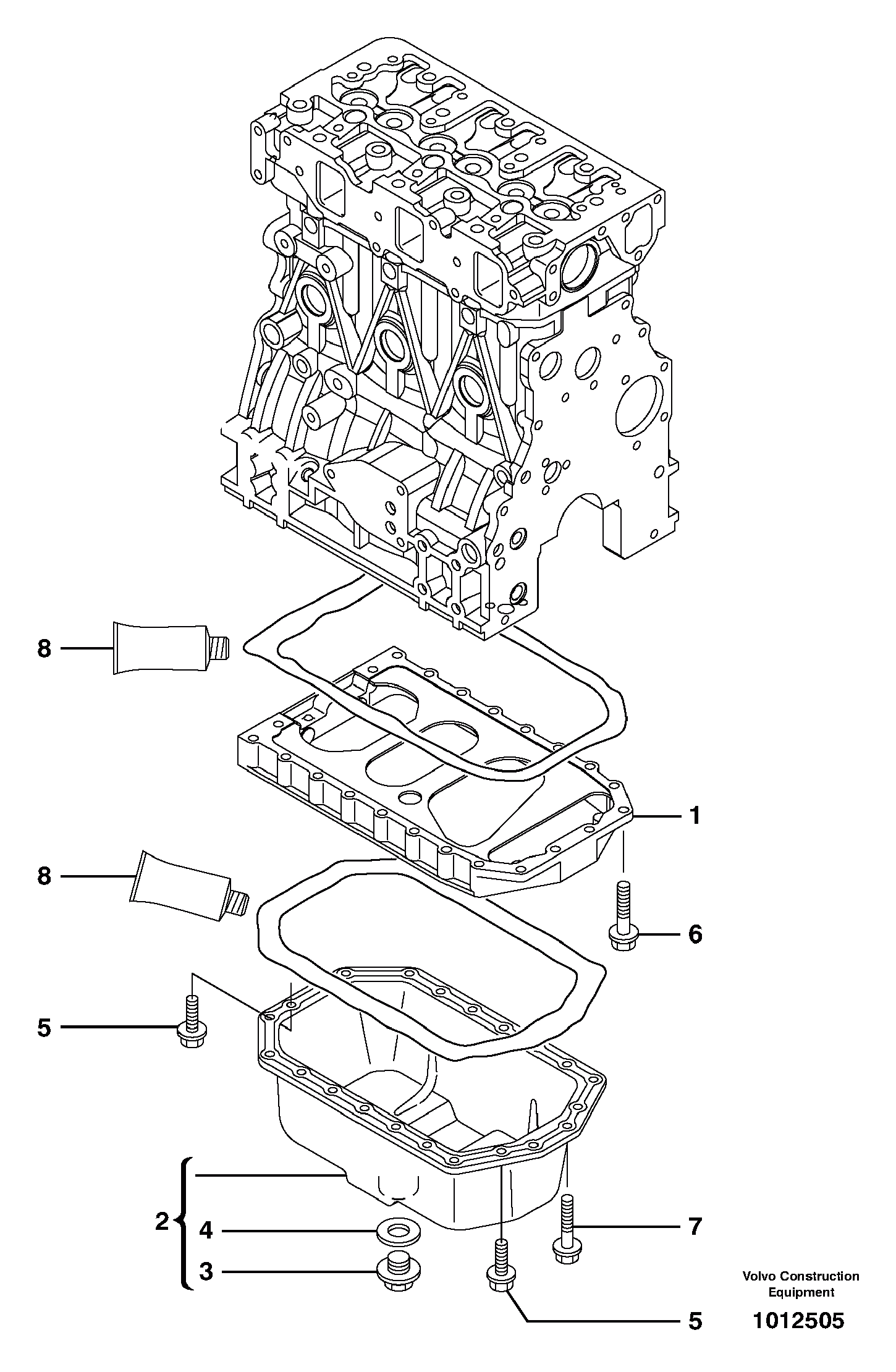 Схема запчастей Volvo EC27C - 17883 Oil sump EC27C