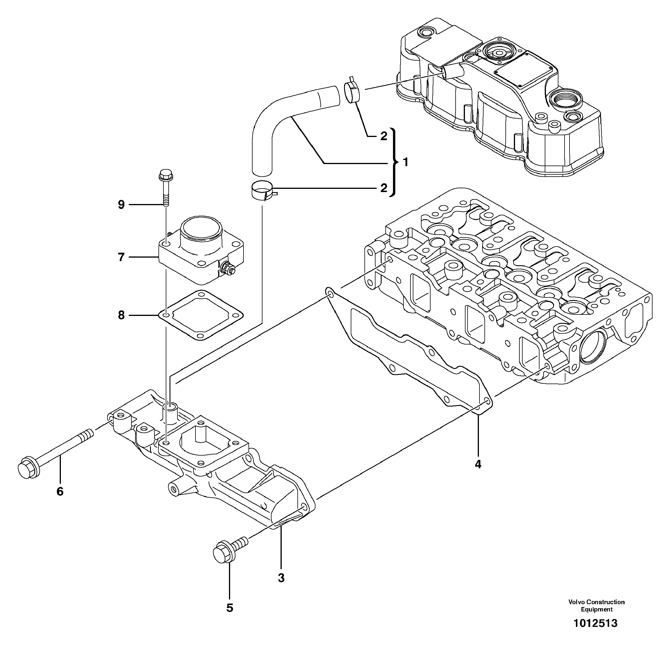 Схема запчастей Volvo EC27C - 18959 Inlet manifold EC27C
