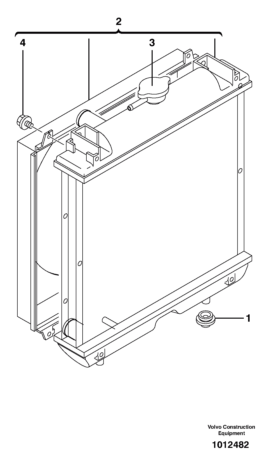 Схема запчастей Volvo EC27C - 79424 Radiator ( water ) EC27C