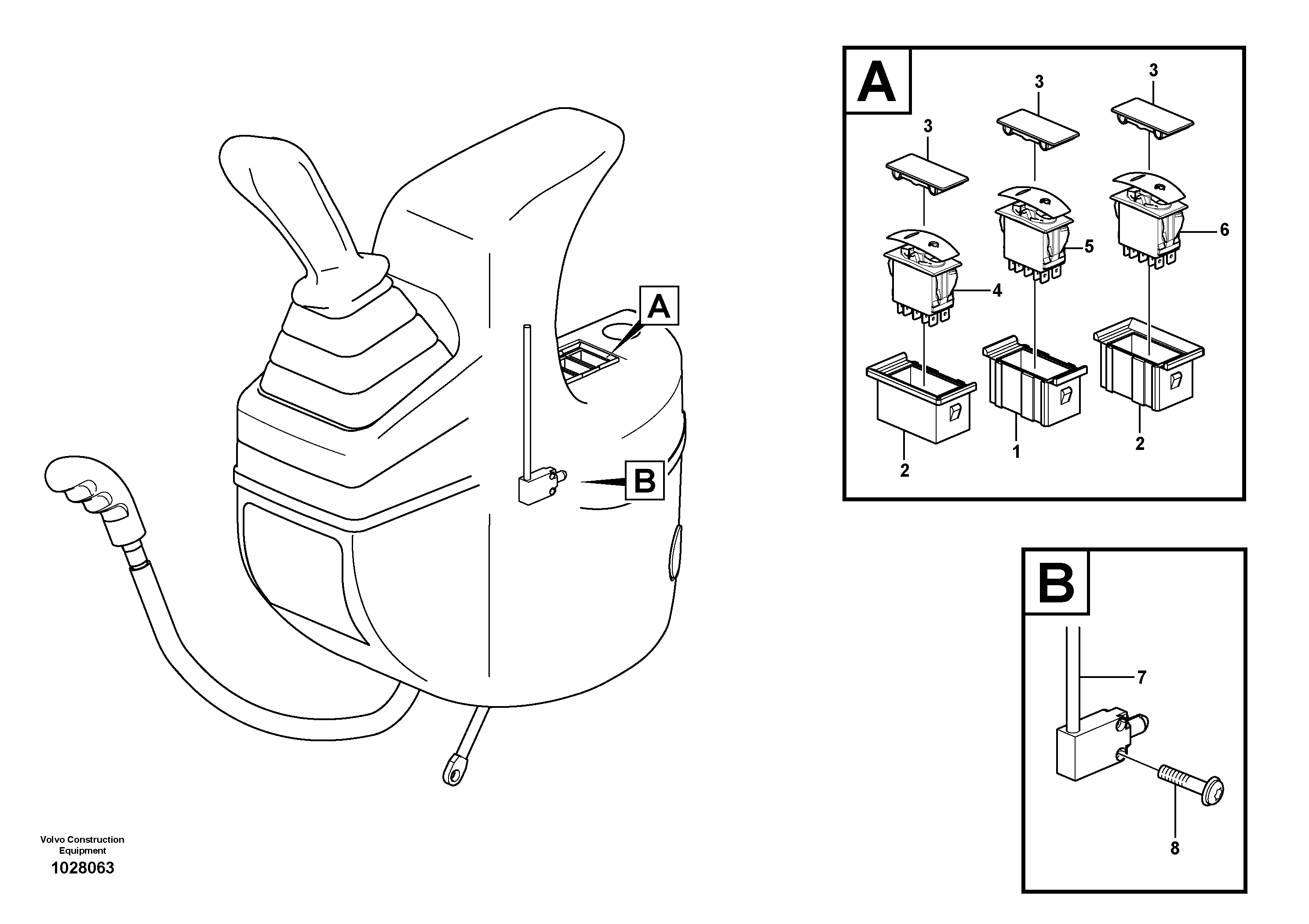 Схема запчастей Volvo EC27C - 30439 Instrument panel, left EC27C