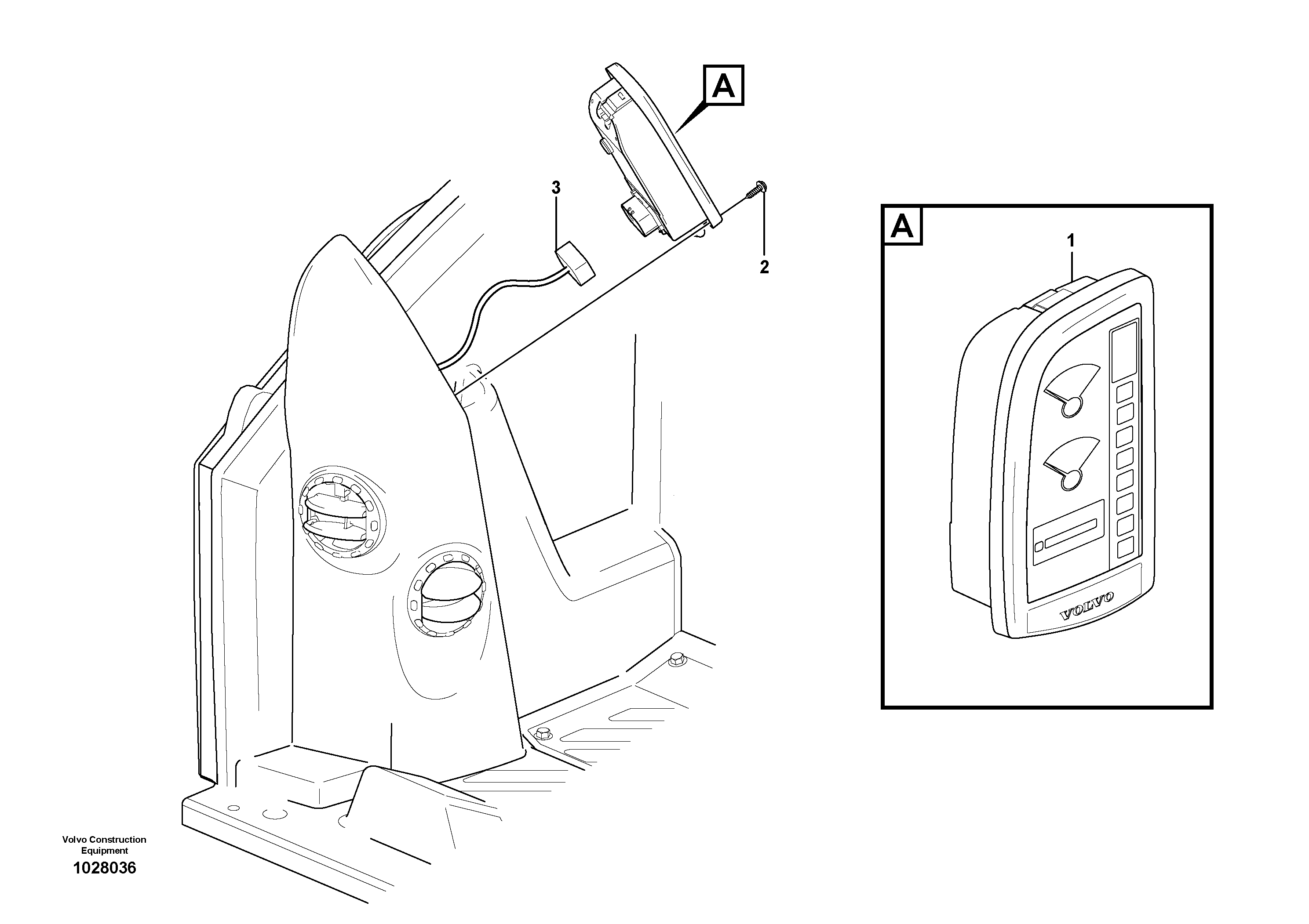 Схема запчастей Volvo EC27C - 47371 Display panel EC27C