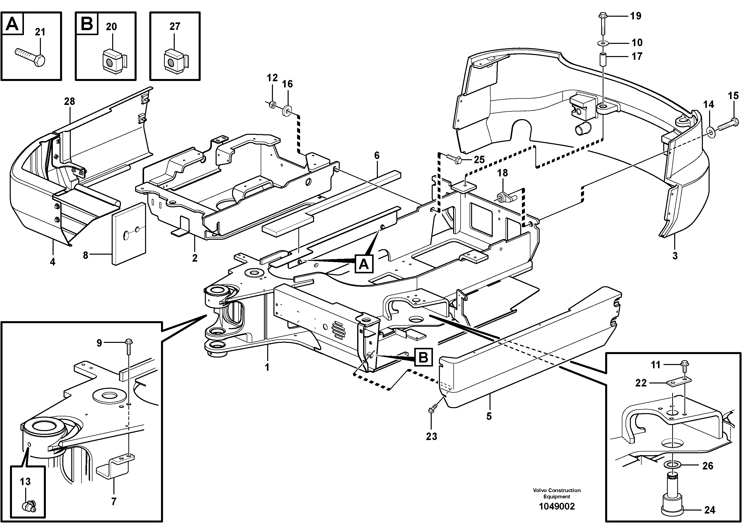 Схема запчастей Volvo EC27C - 58286 Superstructure EC27C