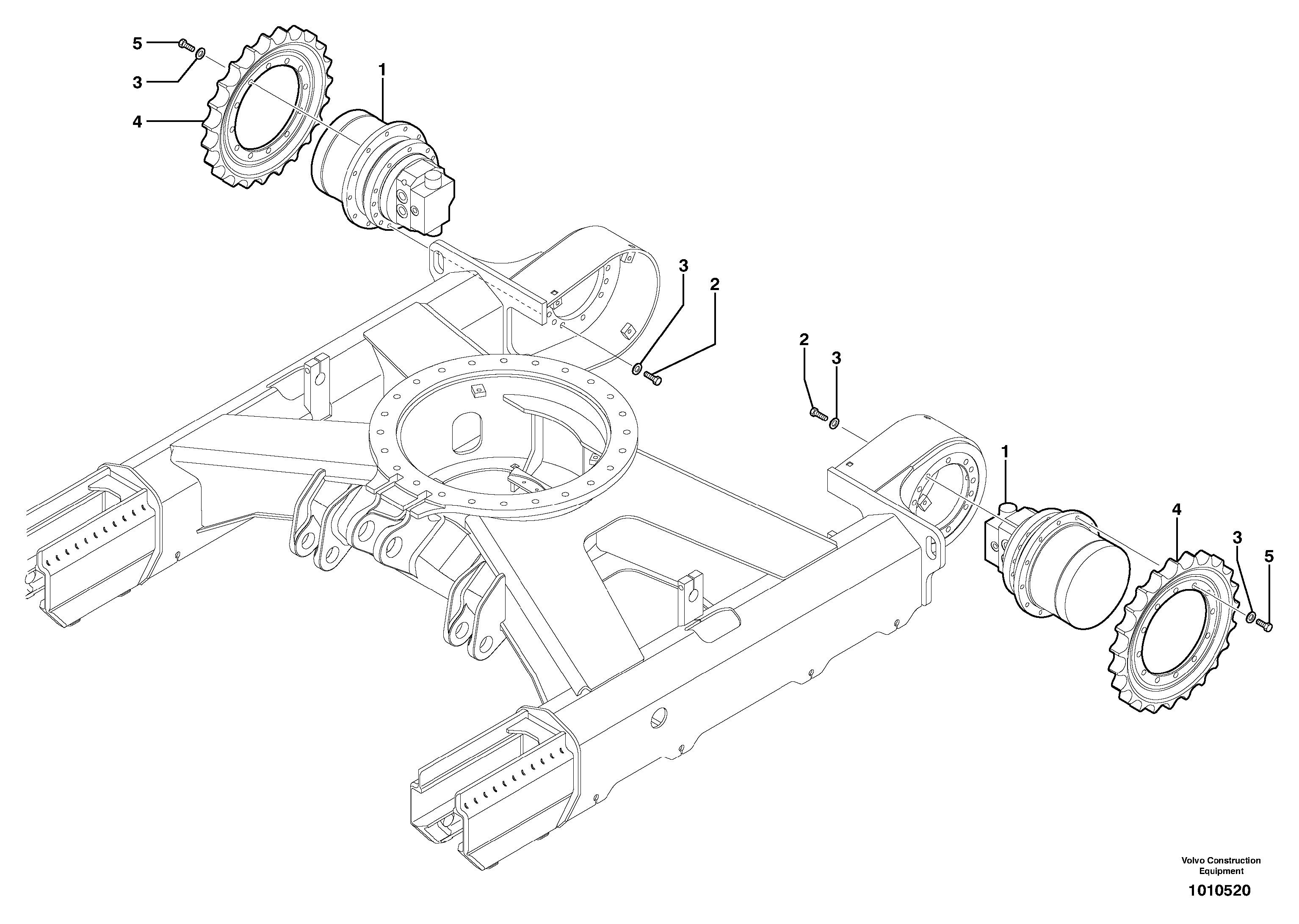 Схема запчастей Volvo EC27C - 47381 Звездочка EC27C