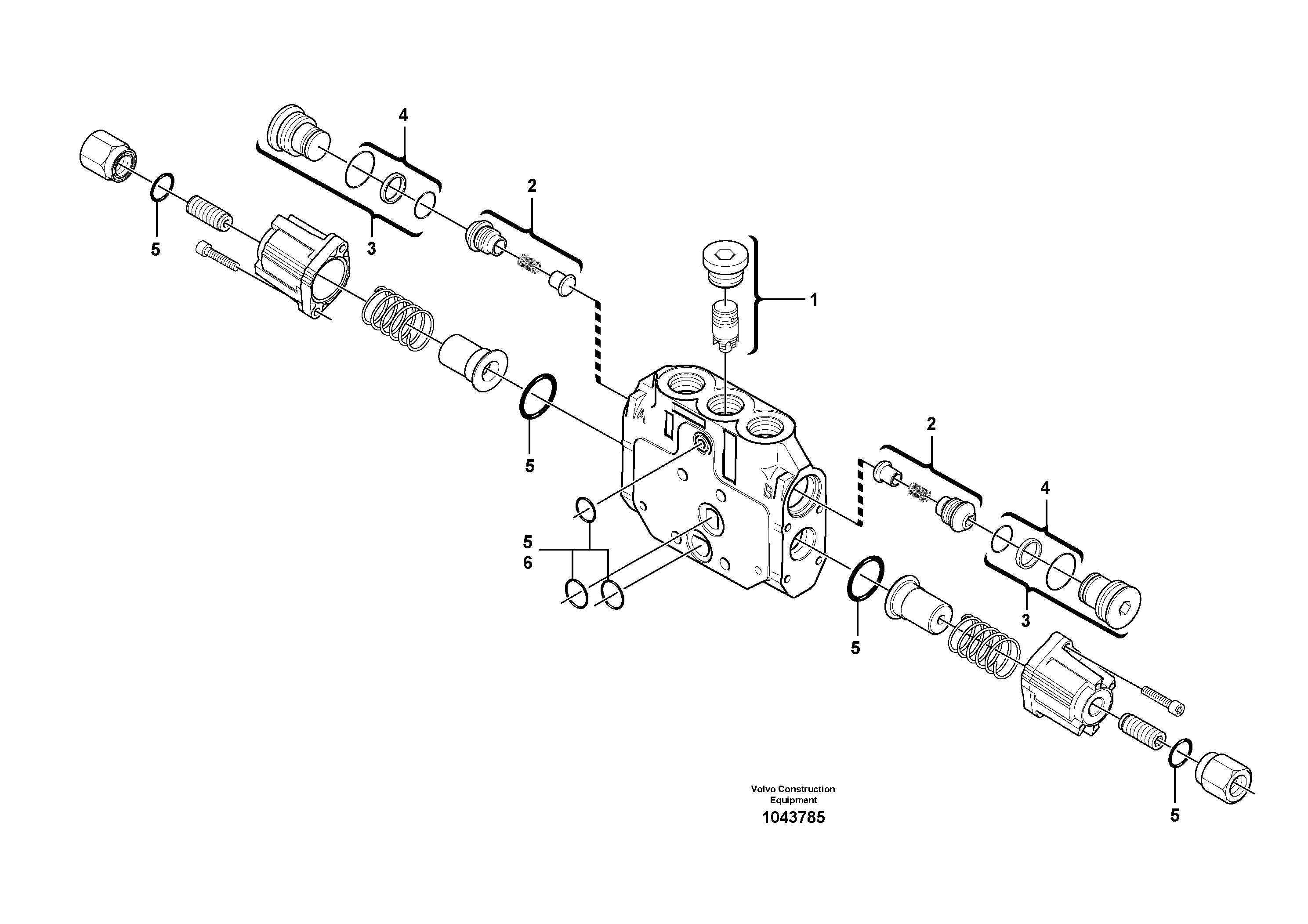 Схема запчастей Volvo EC27C - 40767 Valve section EC27C