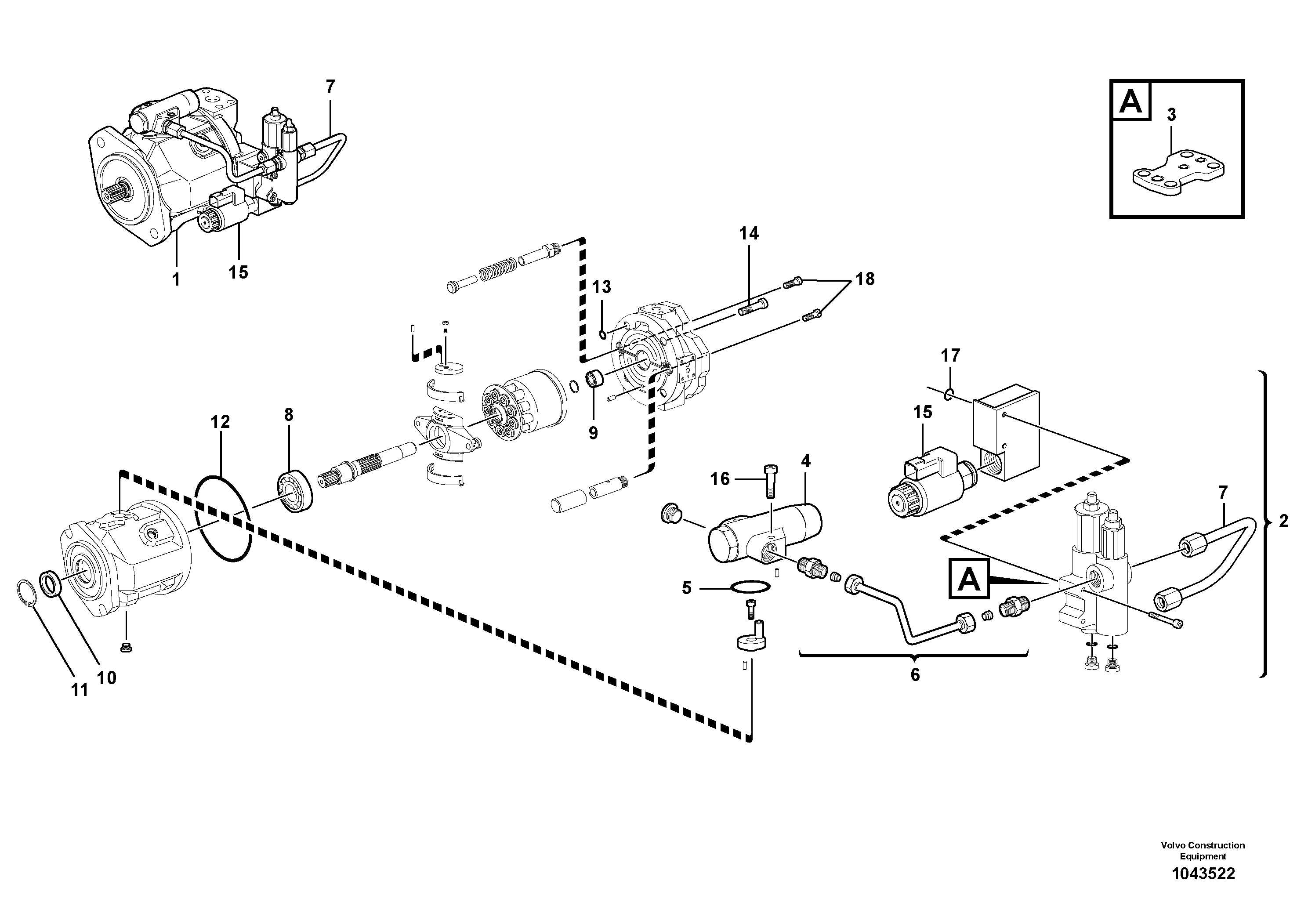 Схема запчастей Volvo EC27C - 50214 Гидронасос (основной насос) EC27C