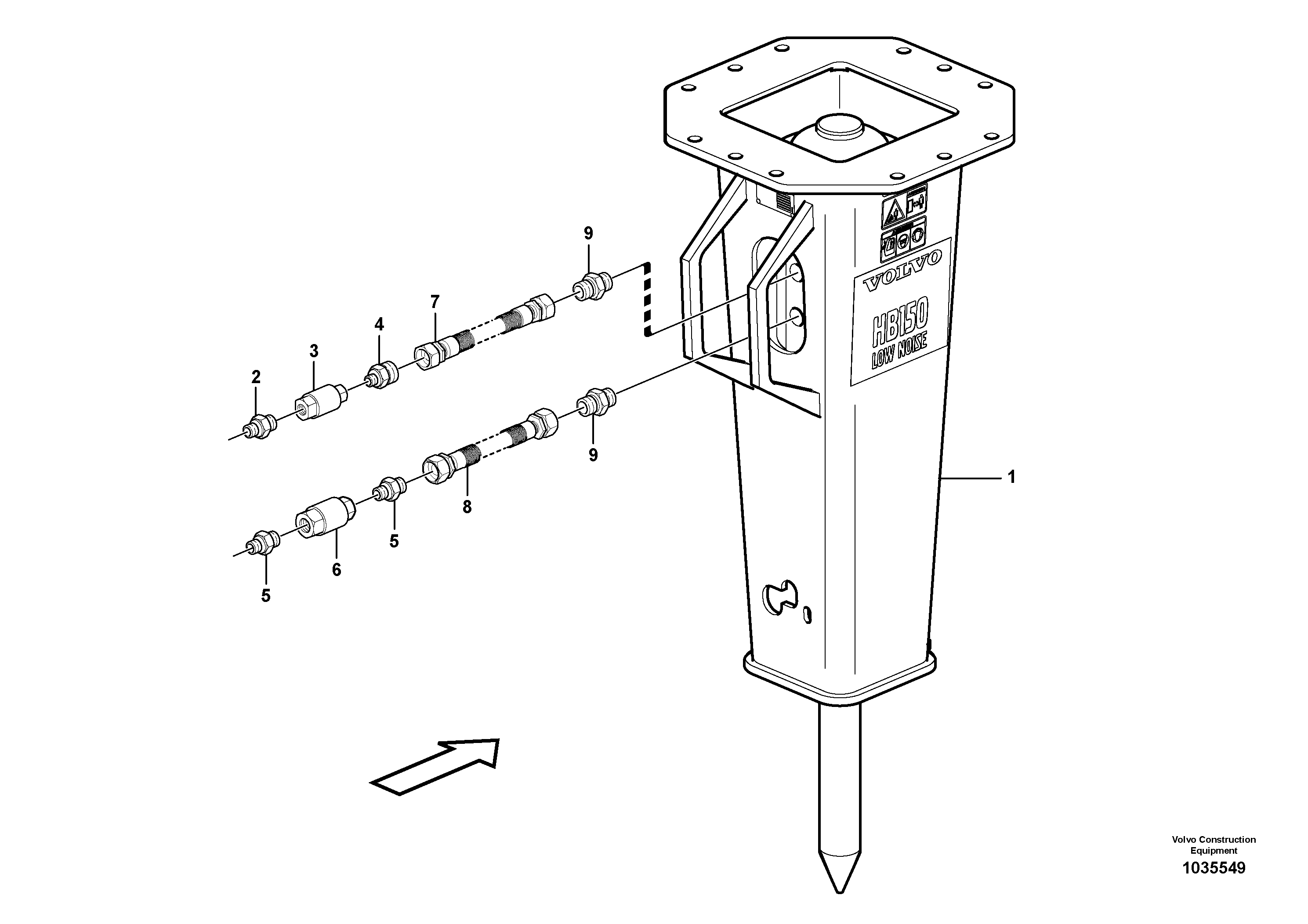 Схема запчастей Volvo EC27C - 34259 Hammer EC27C