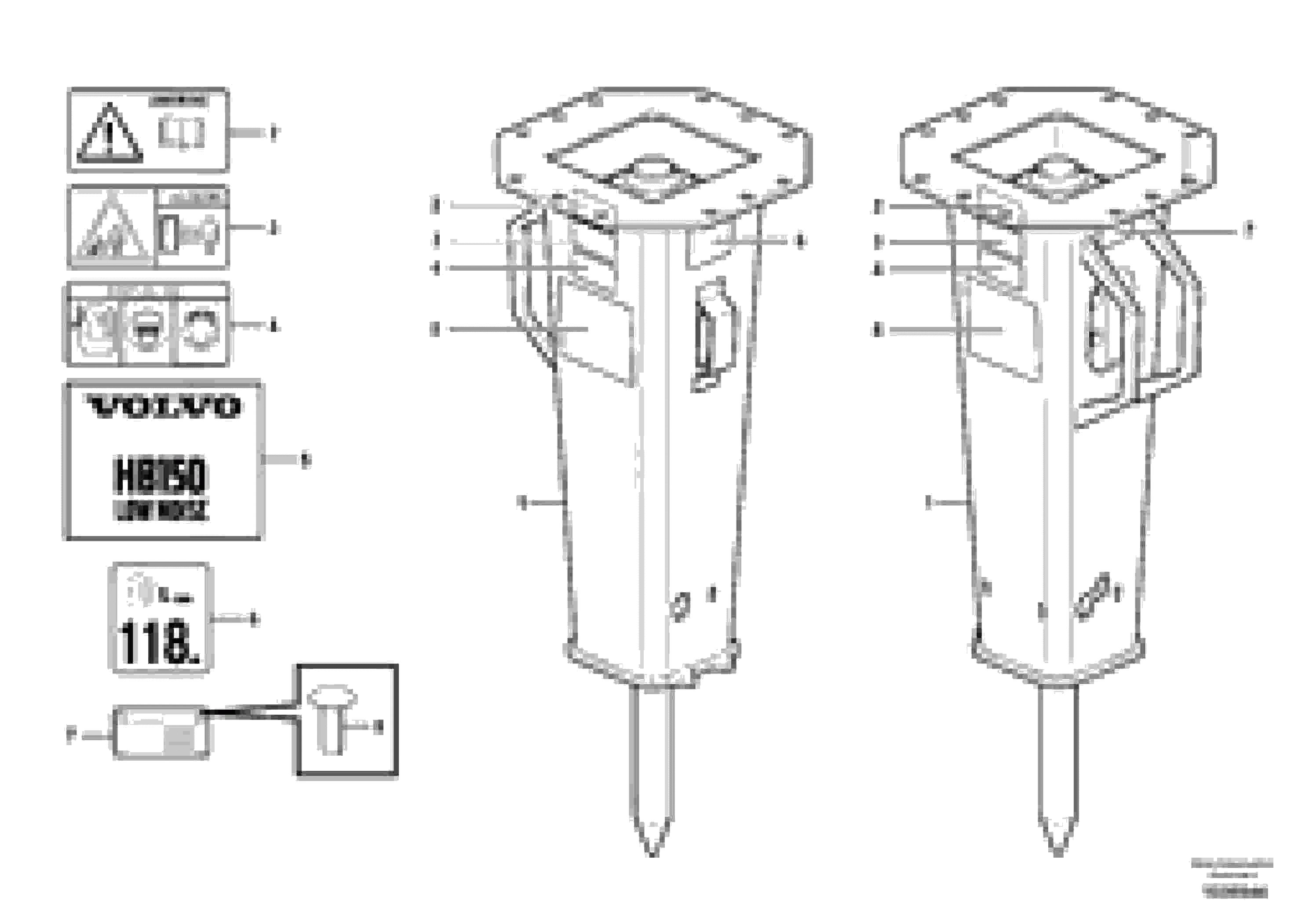 Схема запчастей Volvo EC27C - 38000 Hammer EC27C