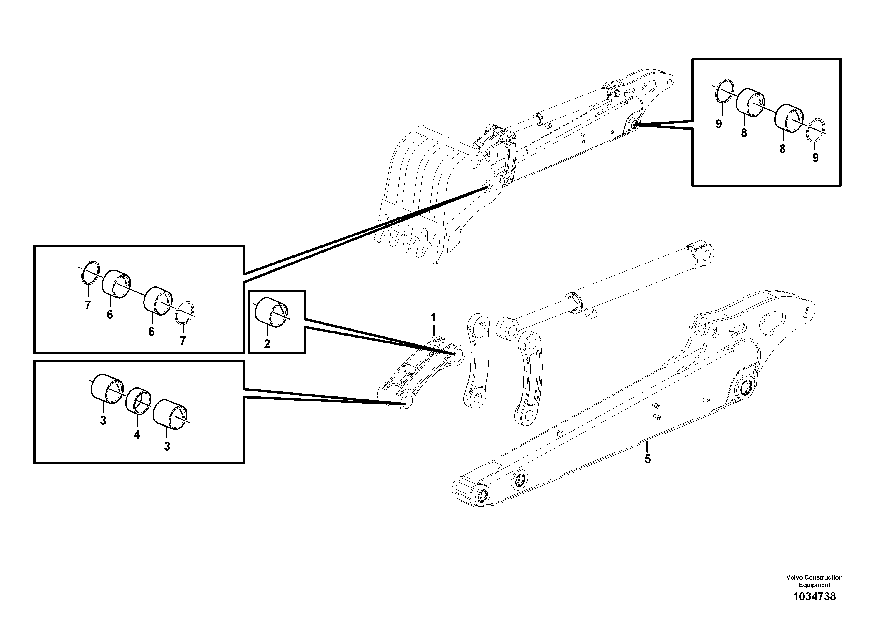 Схема запчастей Volvo EC27C - 105156 Dipper arm EC27C