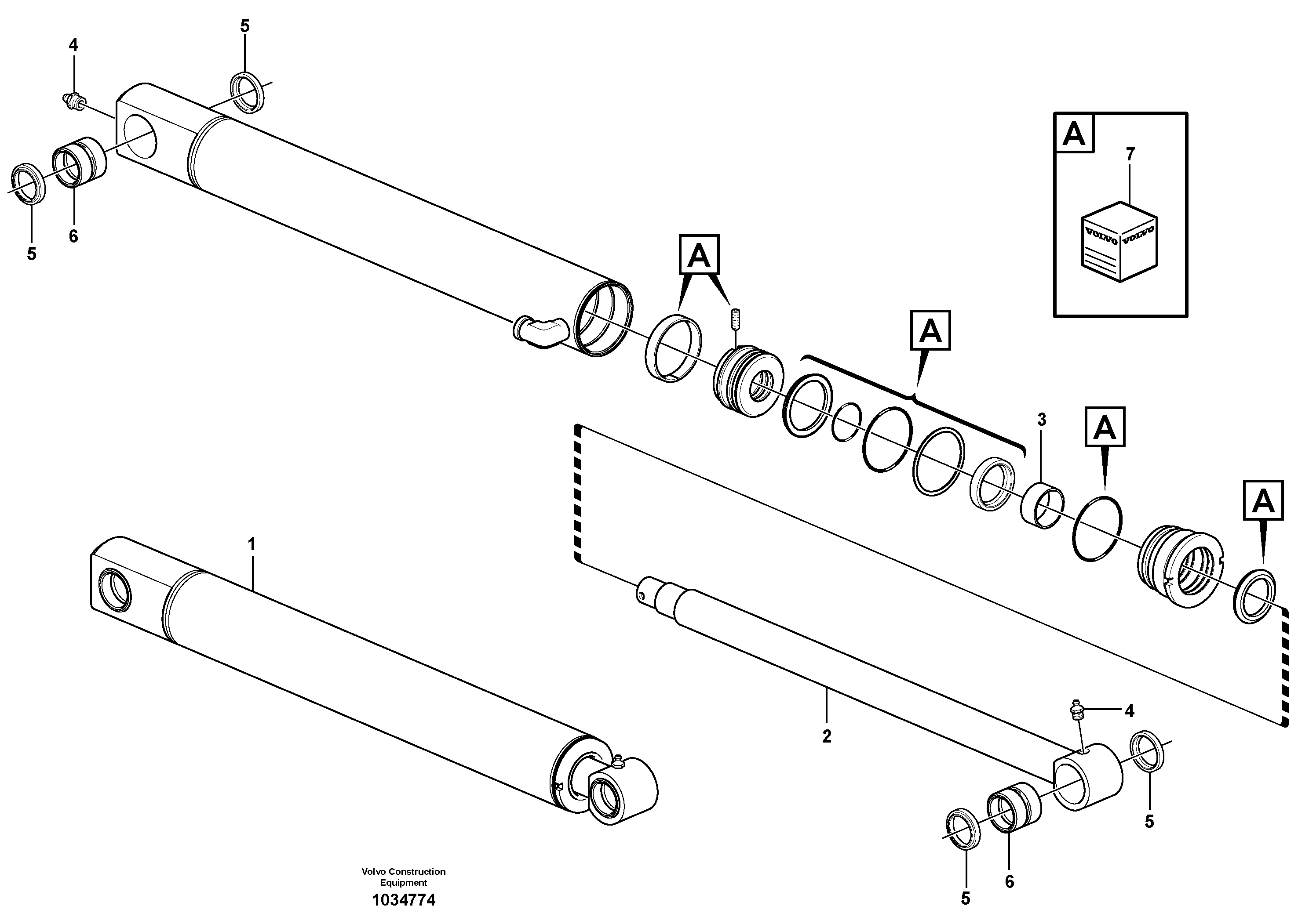 Схема запчастей Volvo EC27C - 50893 Dipper arm cylinder EC27C