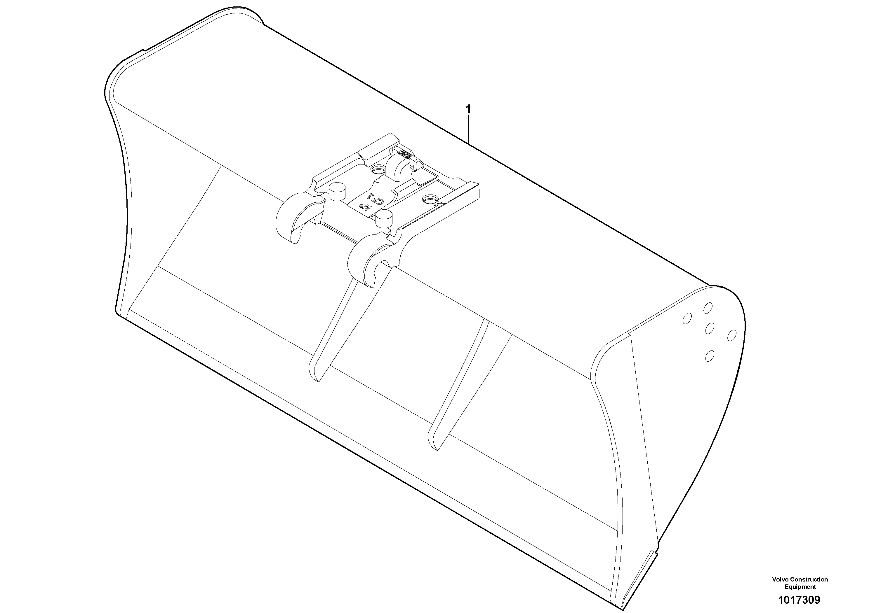 Схема запчастей Volvo EC27C - 82878 Grading bucket for Quickfit ATTACHMENTS ATT. COMPACT EXCAVATORS BUCKET&HAMMER