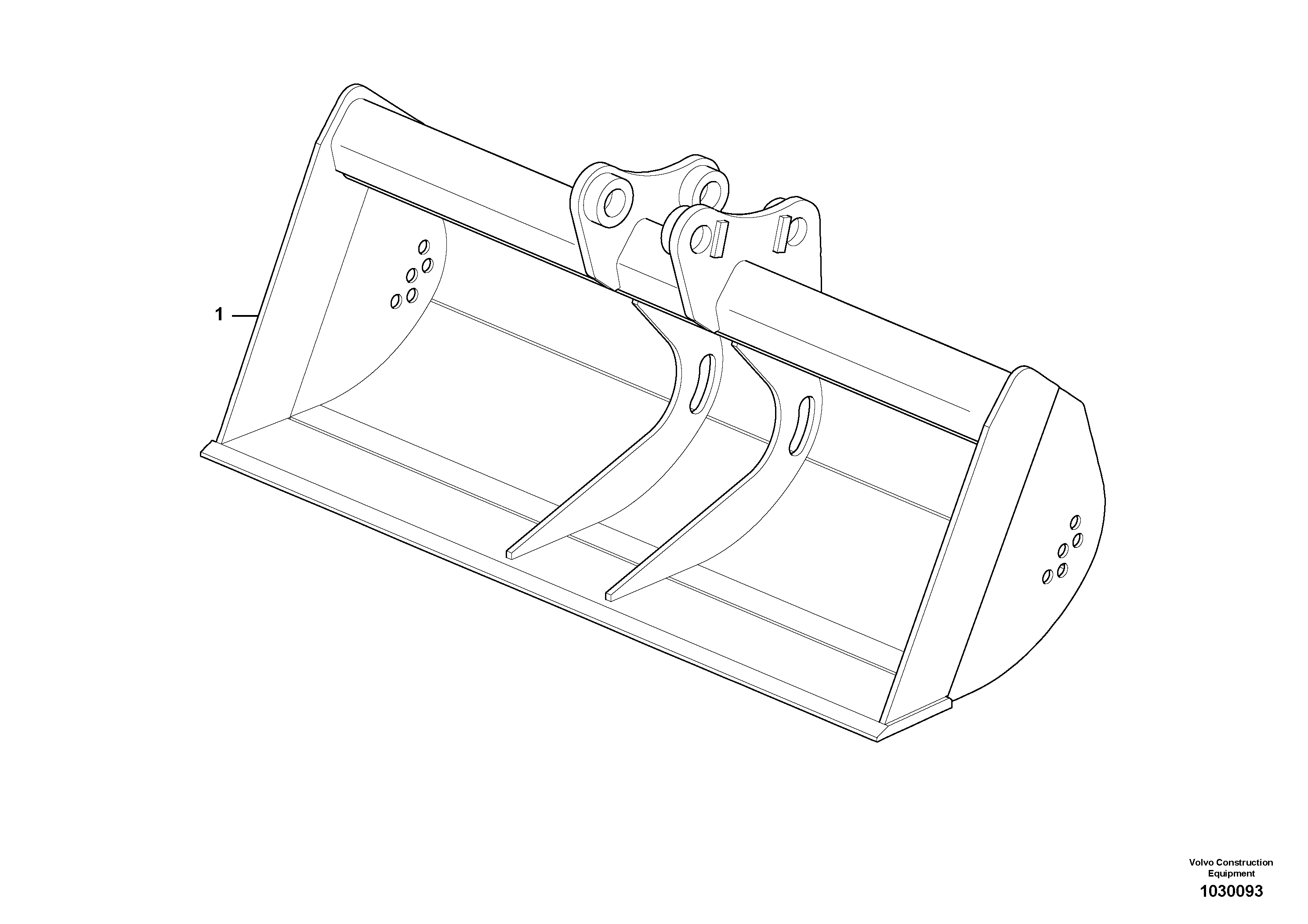 Схема запчастей Volvo EC27C - 84635 Grading bucket ATTACHMENTS ATT. COMPACT EXCAVATORS BUCKET&HAMMER