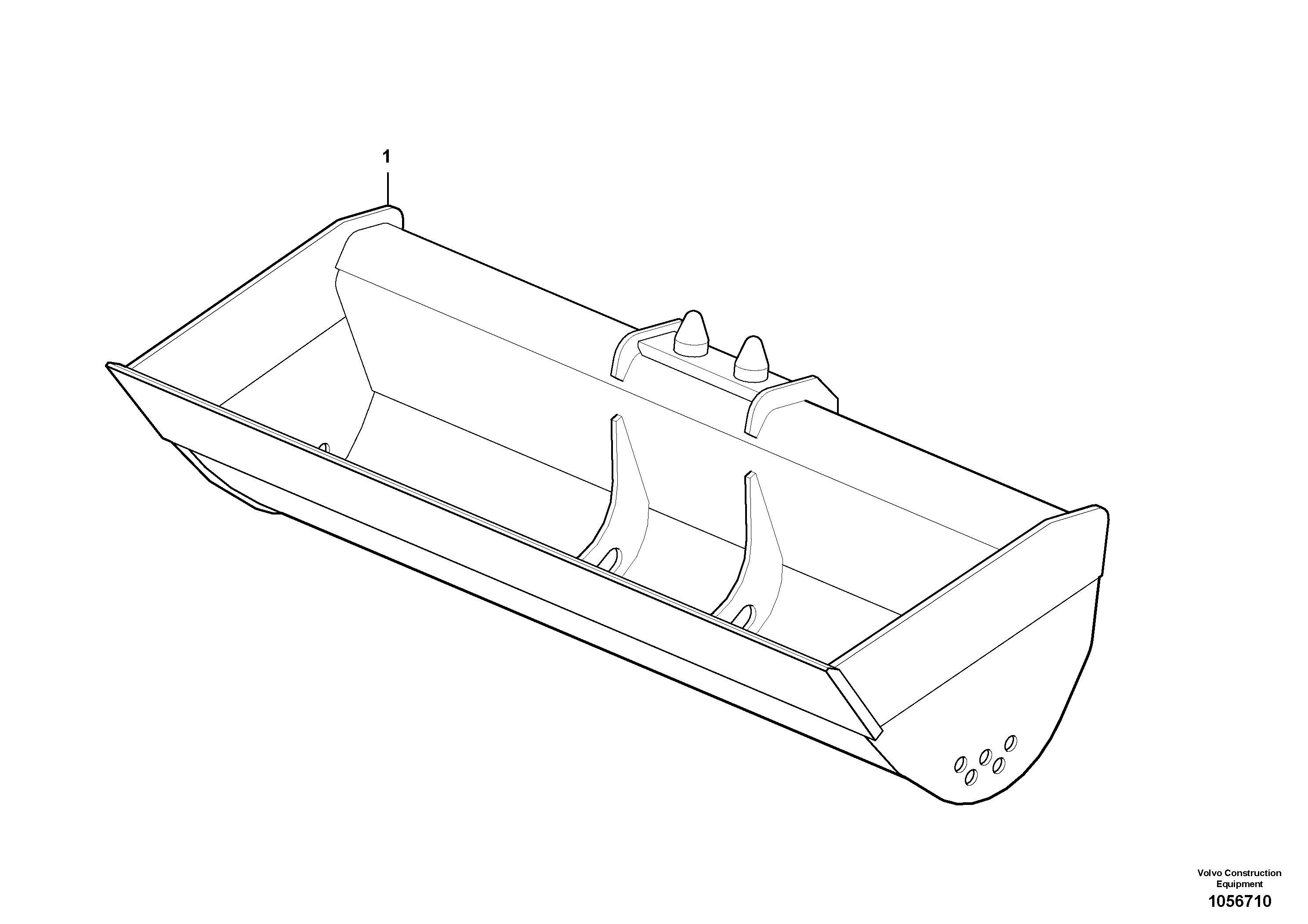 Схема запчастей Volvo EC15C - 77771 Grading bucket ATTACHMENTS ATT. COMPACT EXCAVATORS BUCKET&HAMMER