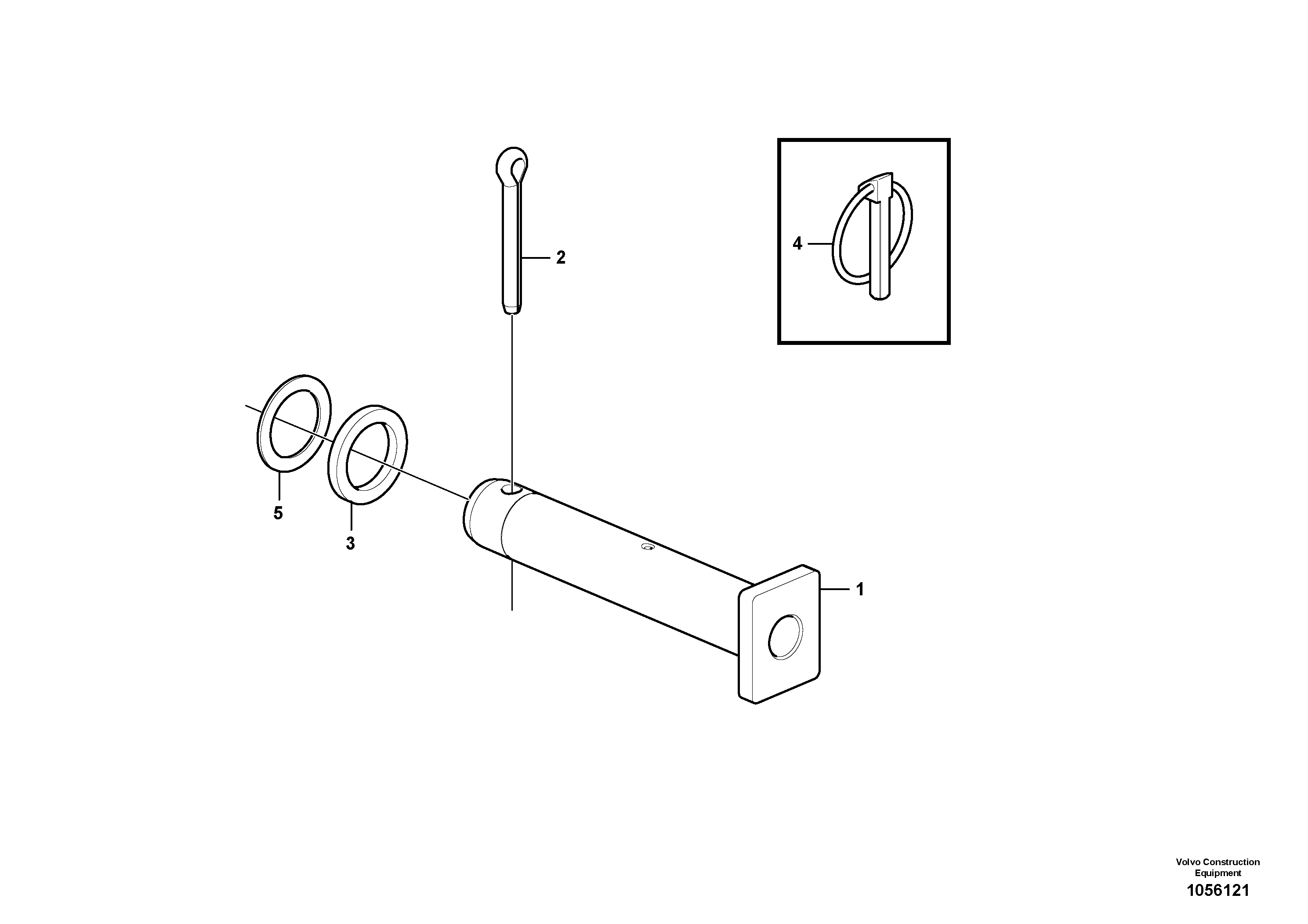 Схема запчастей Volvo EC15C - 77988 Pins for mounting bucket ATTACHMENTS ATT. COMPACT EXCAVATORS BUCKET&HAMMER