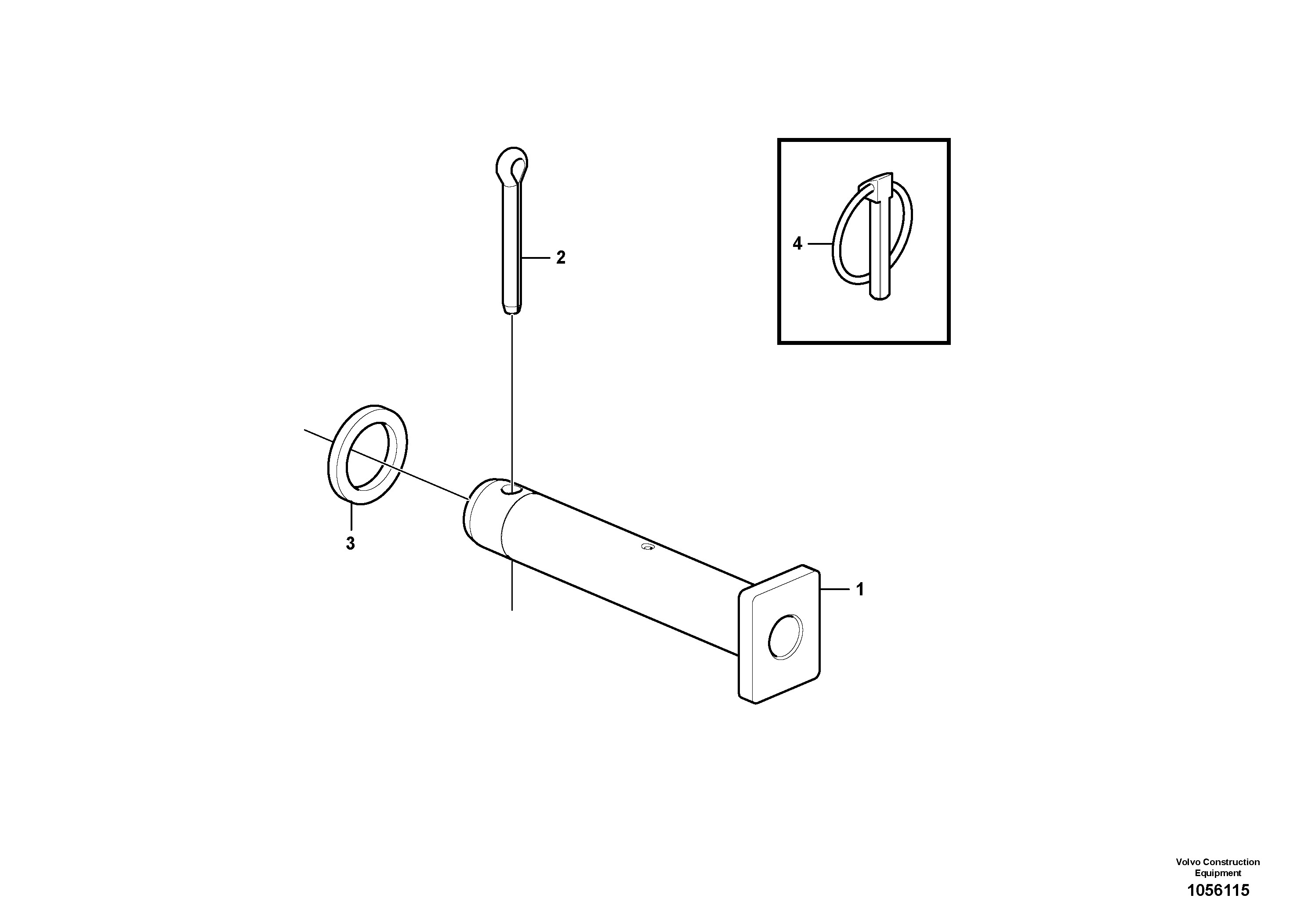 Схема запчастей Volvo EC15C - 84632 Pins for mounting bucket ATTACHMENTS ATT. COMPACT EXCAVATORS BUCKET&HAMMER