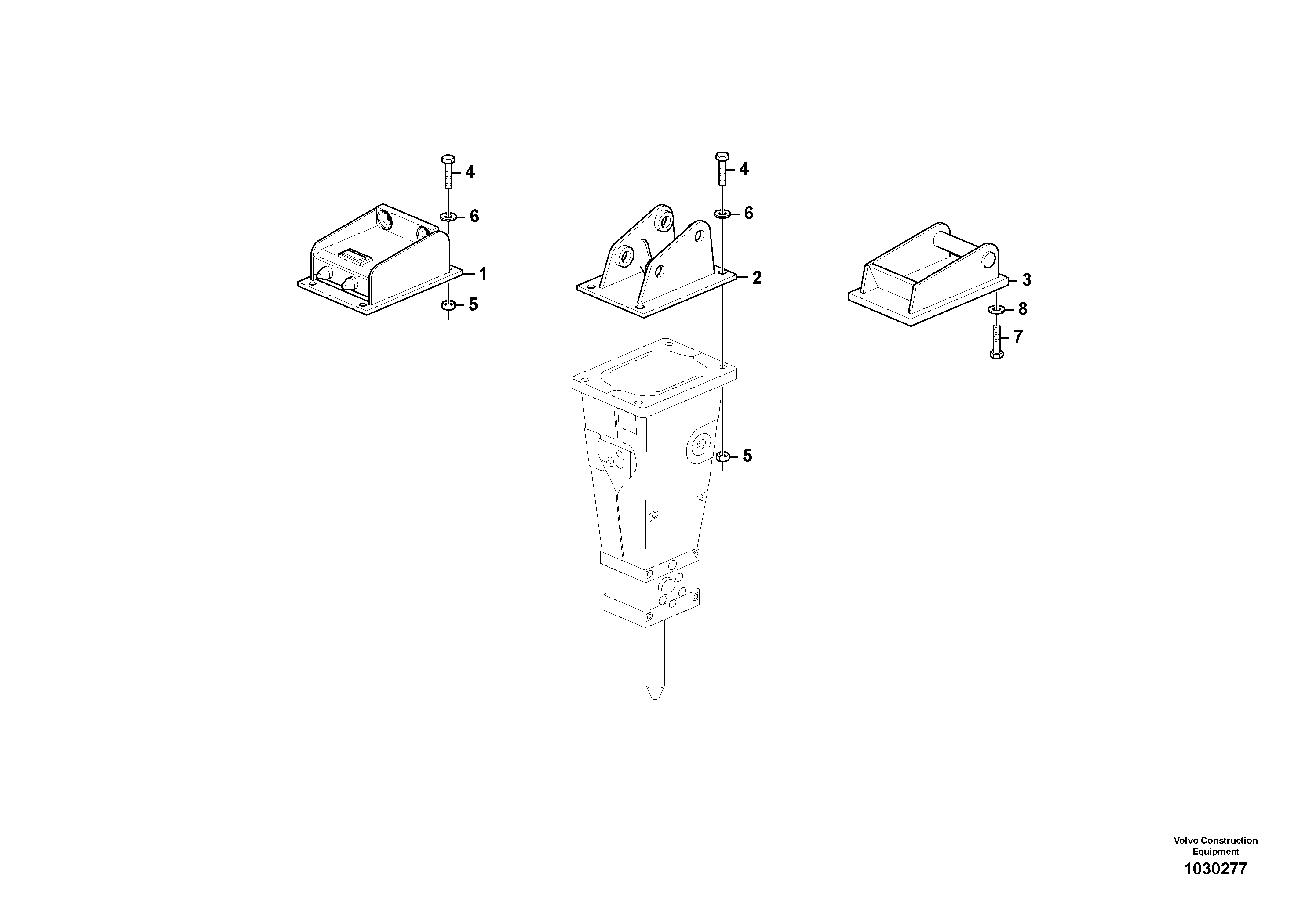 Схема запчастей Volvo EC15C - 84142 Retainer for hammer ATTACHMENTS ATT. COMPACT EXCAVATORS BUCKET&HAMMER