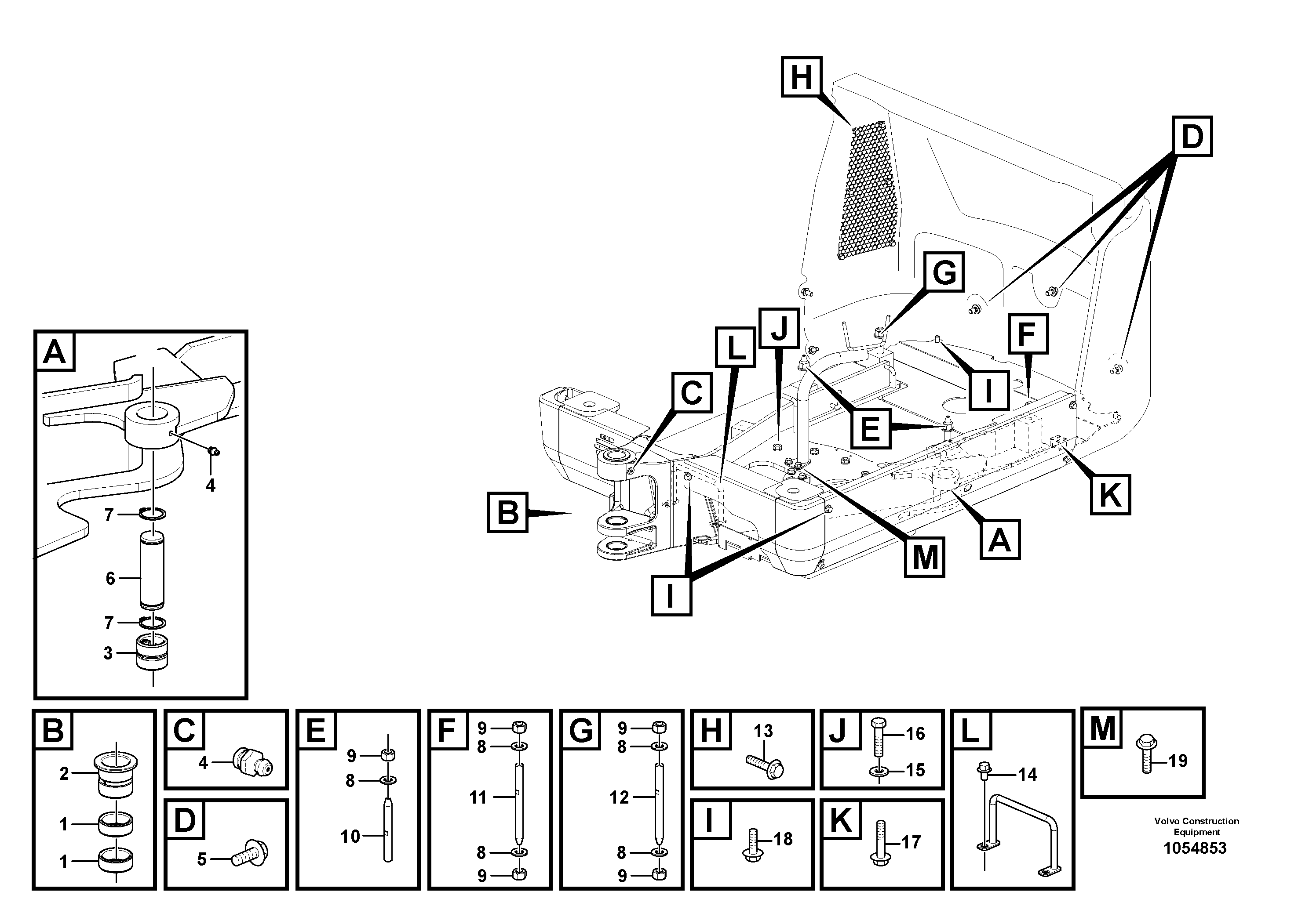 Схема запчастей Volvo EC15C - 72549 Superstructure EC15C