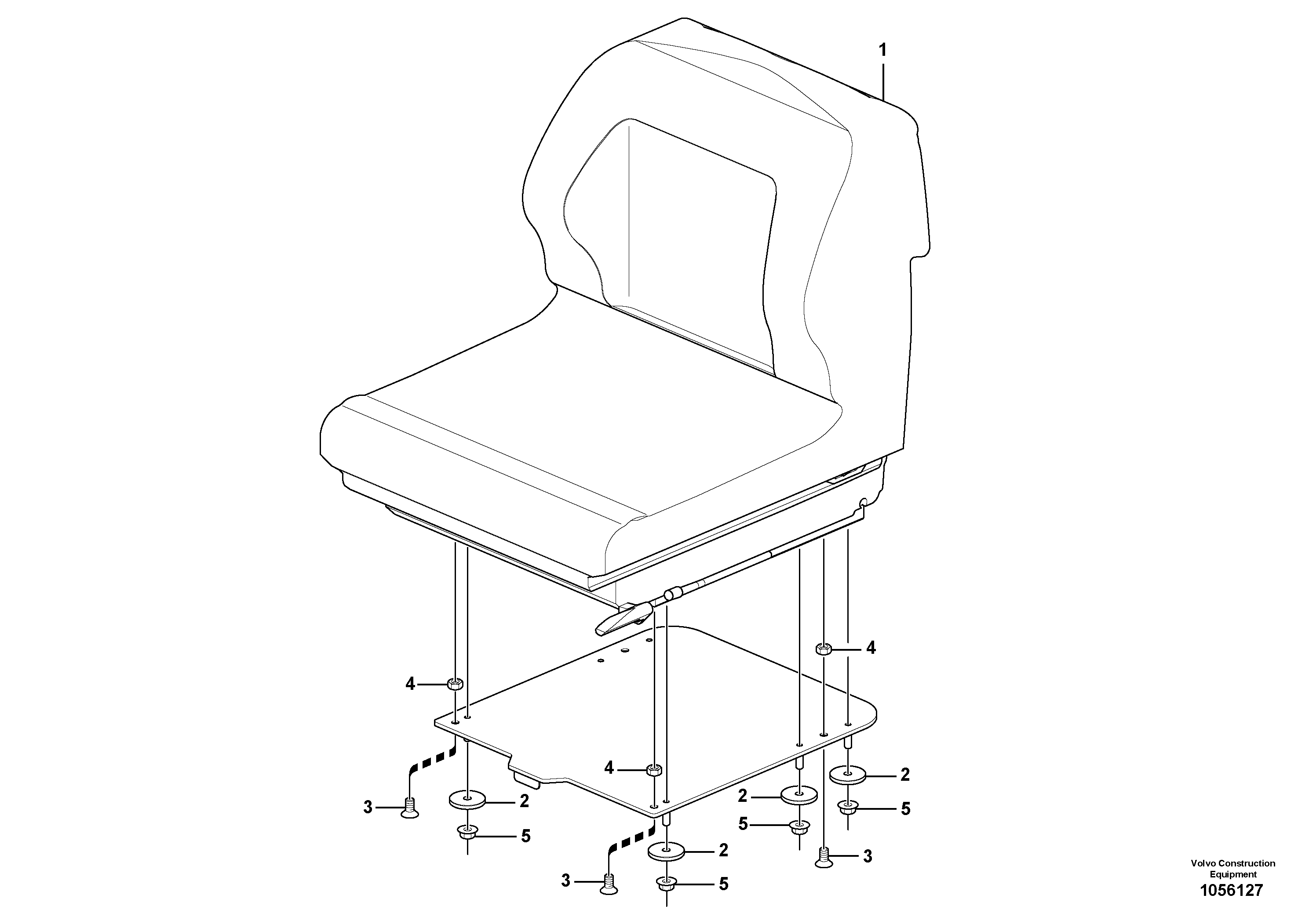 Схема запчастей Volvo EC15C - 77921 Suspended seat EC15C