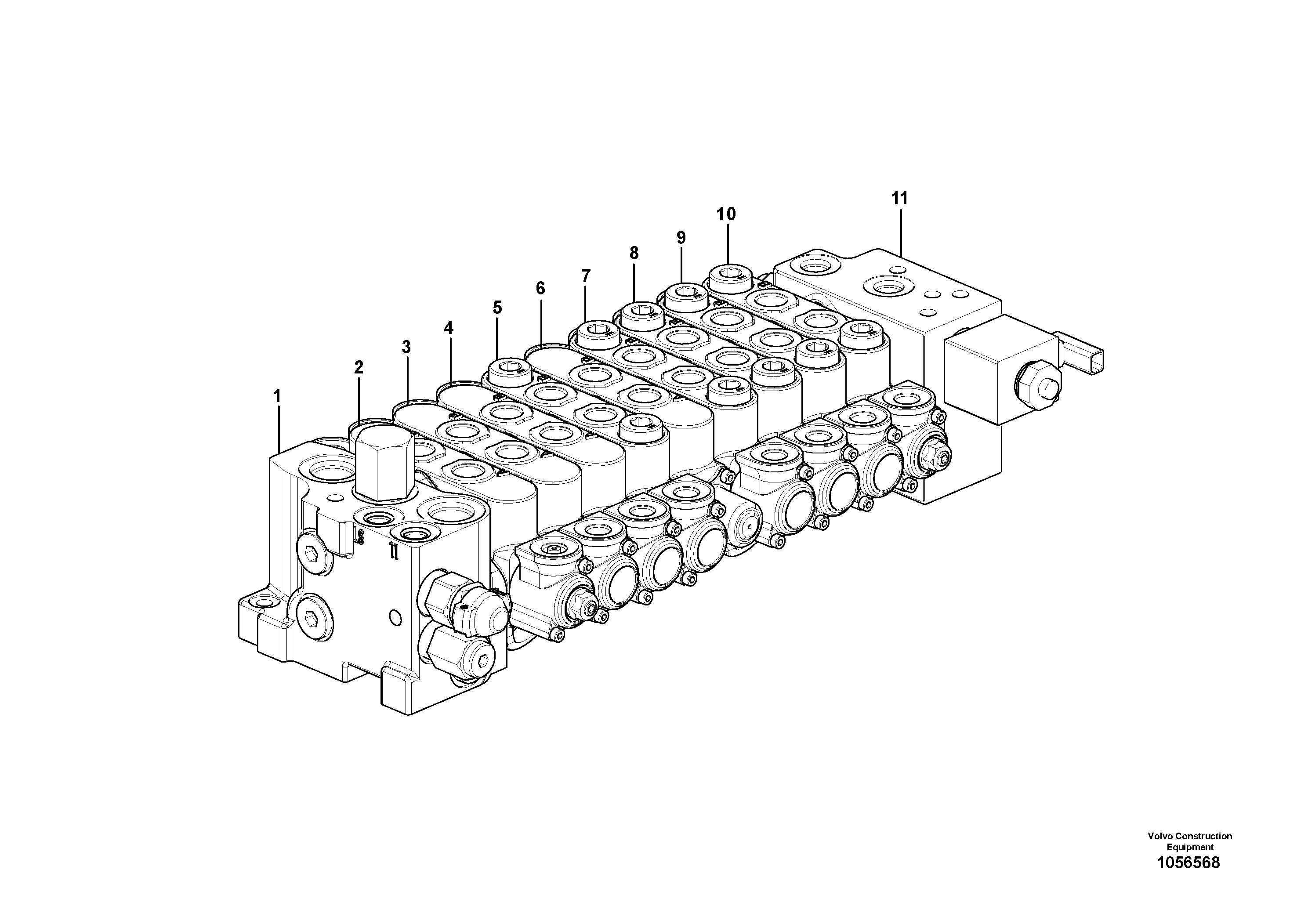 Схема запчастей Volvo EC15C - 77437 Клапан регулирующий (распределительный) EC15C