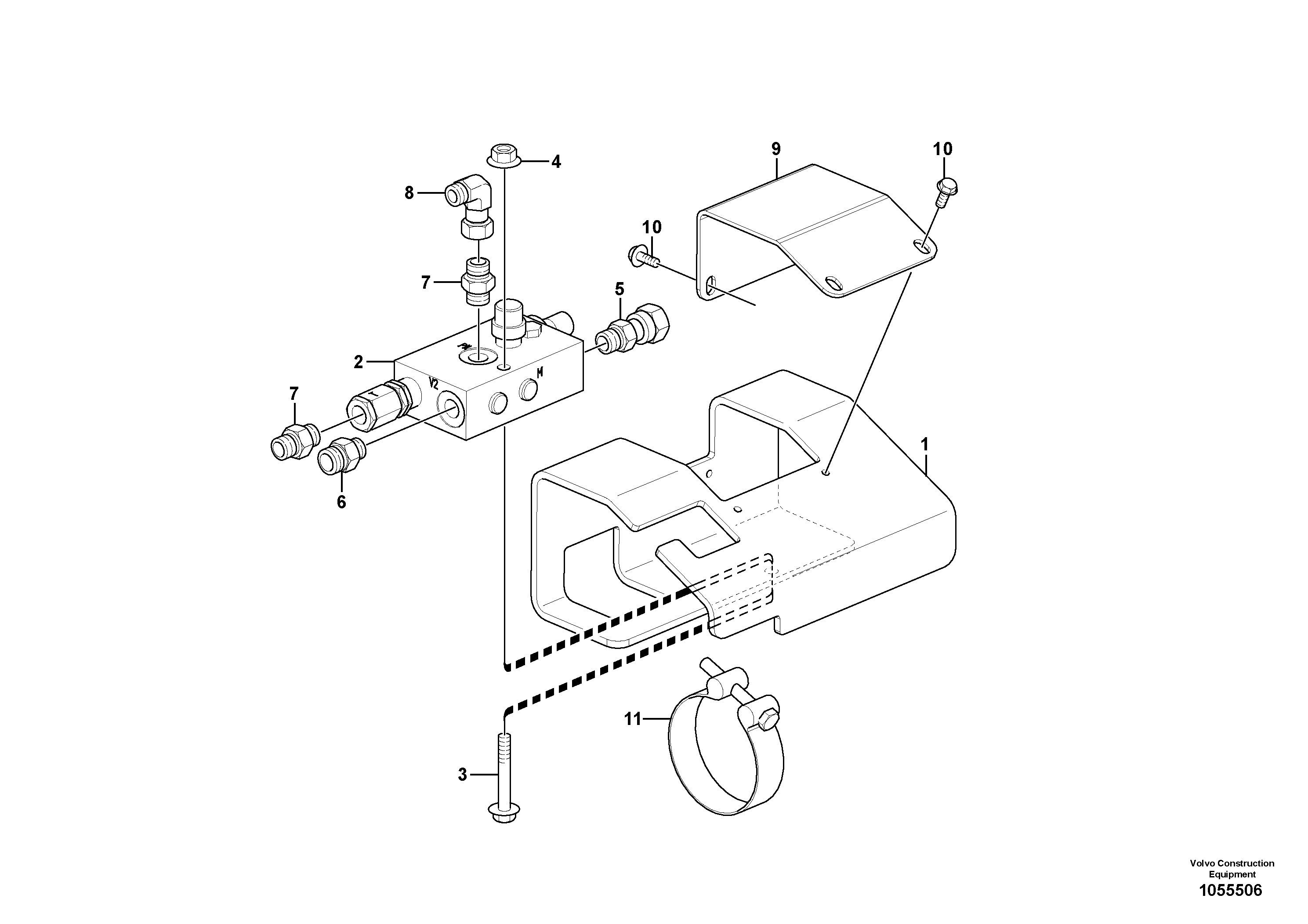 Схема запчастей Volvo EC15C - 88967 Safety valve ( dipper arm cylinder ) EC15C