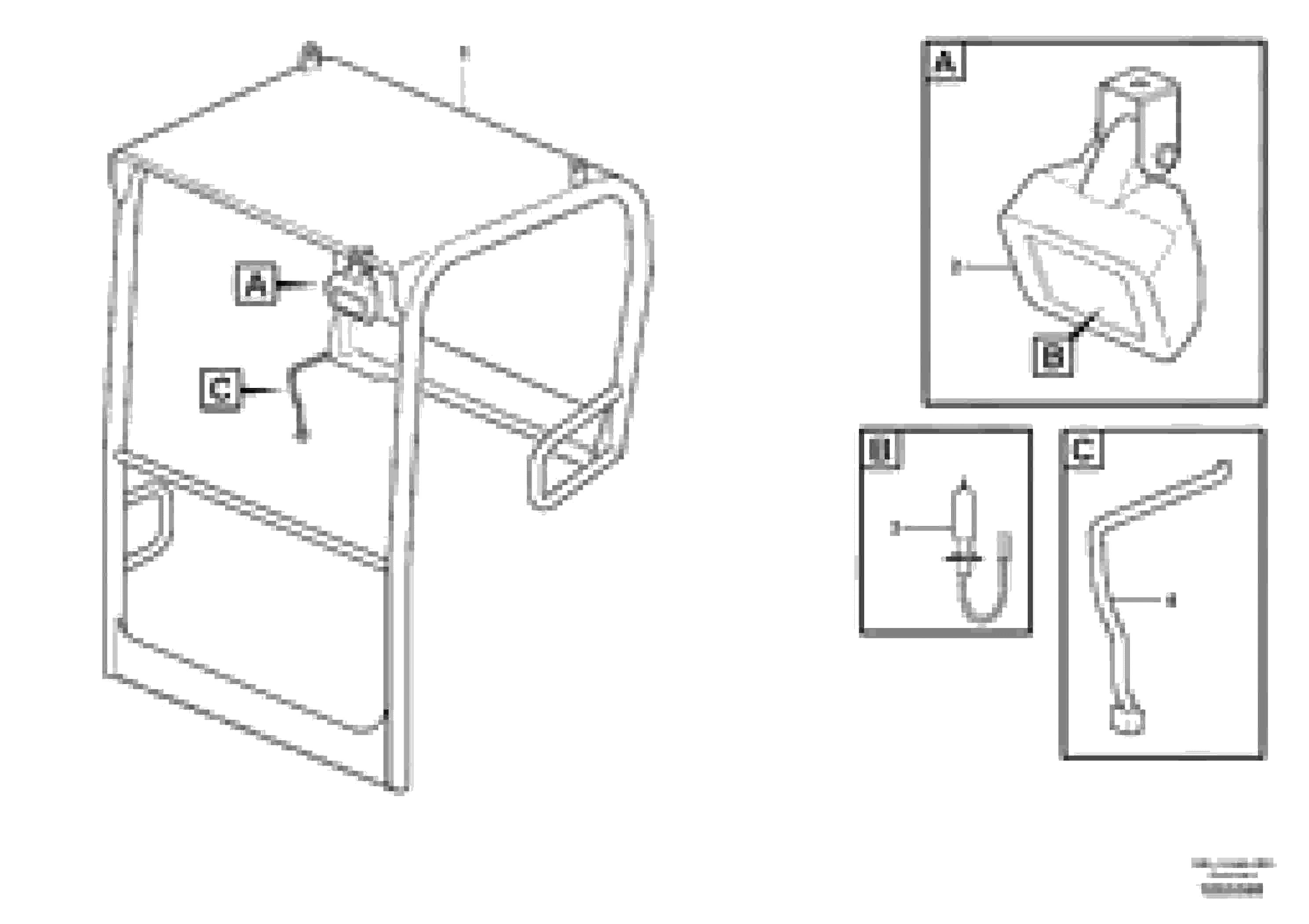 Схема запчастей Volvo EC15C - 78829 Front headlight on canopy EC15C