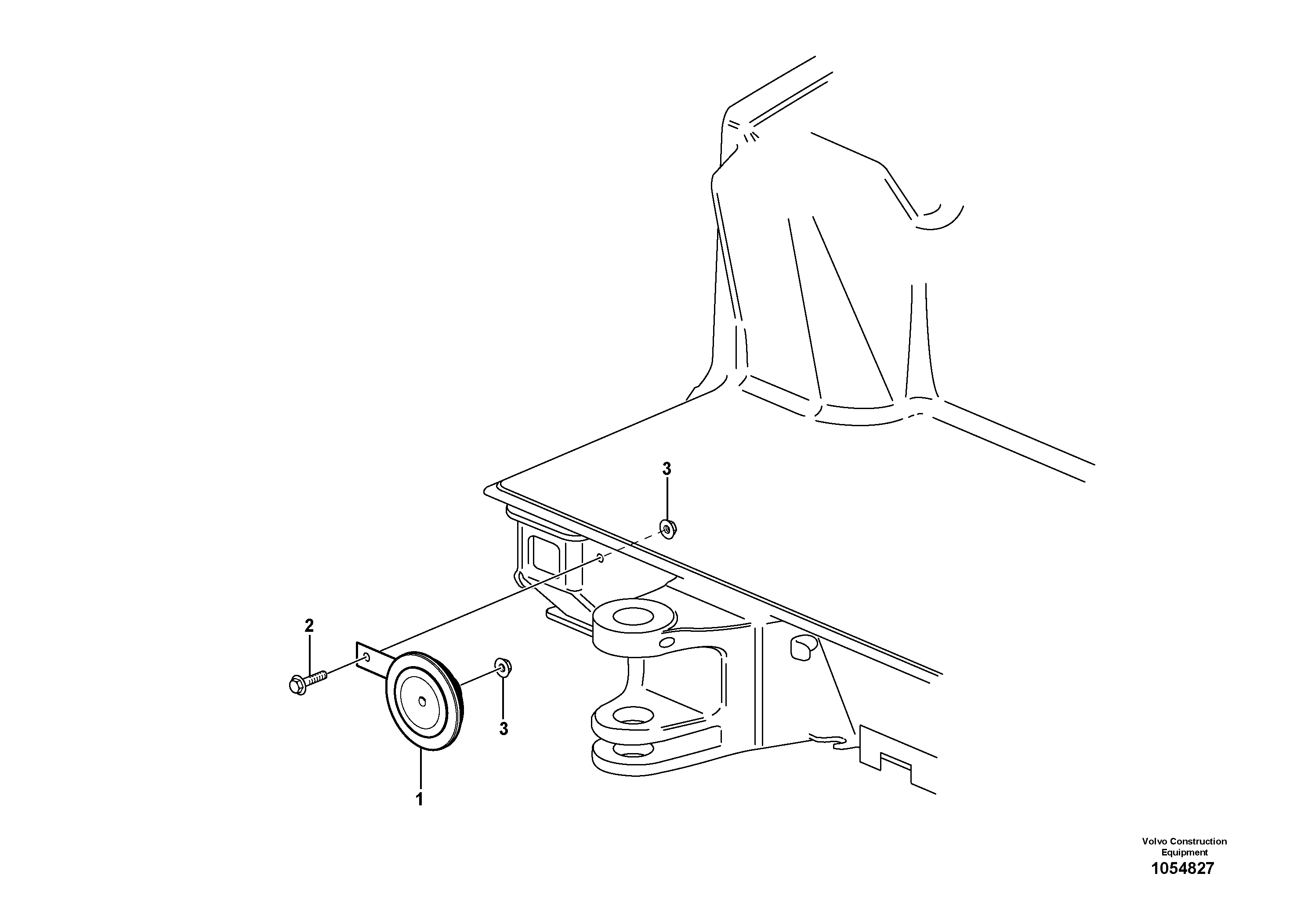 Схема запчастей Volvo EC15C - 87153 Horn EC15C