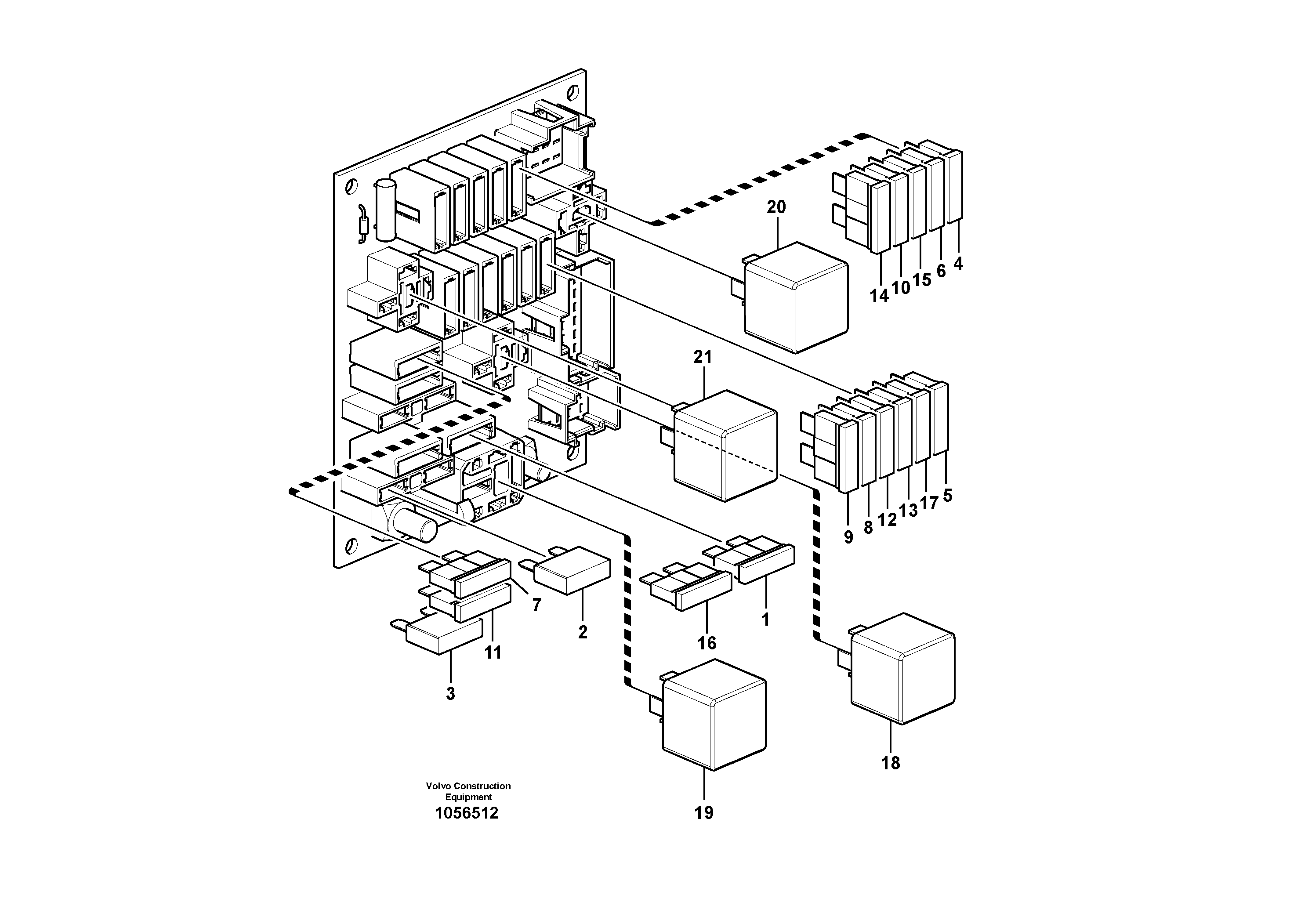 Схема запчастей Volvo EC15C - 72431 Main fuse box EC15C