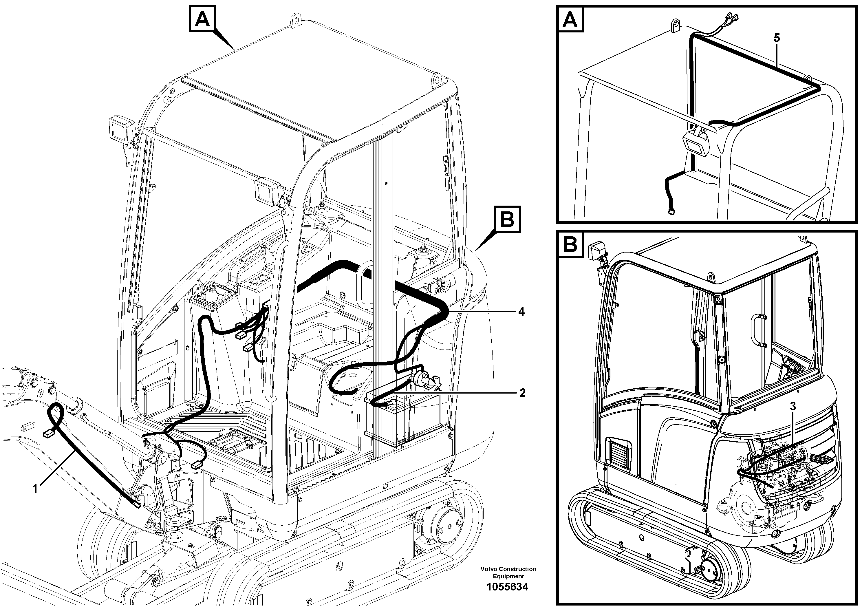 Схема запчастей Volvo EC17C - 70590 Electric installation, cable harnesses EC17C