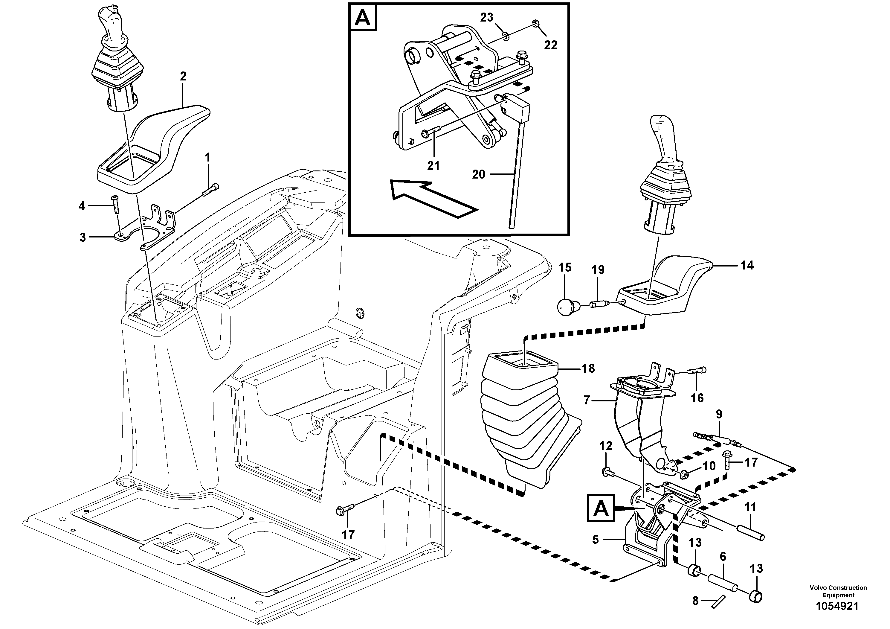 Схема запчастей Volvo EC17C - 90970 Armrest EC17C